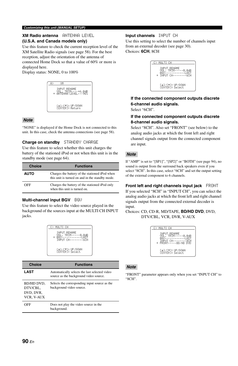 Yamaha RX-V1800 User Manual | Page 94 / 157