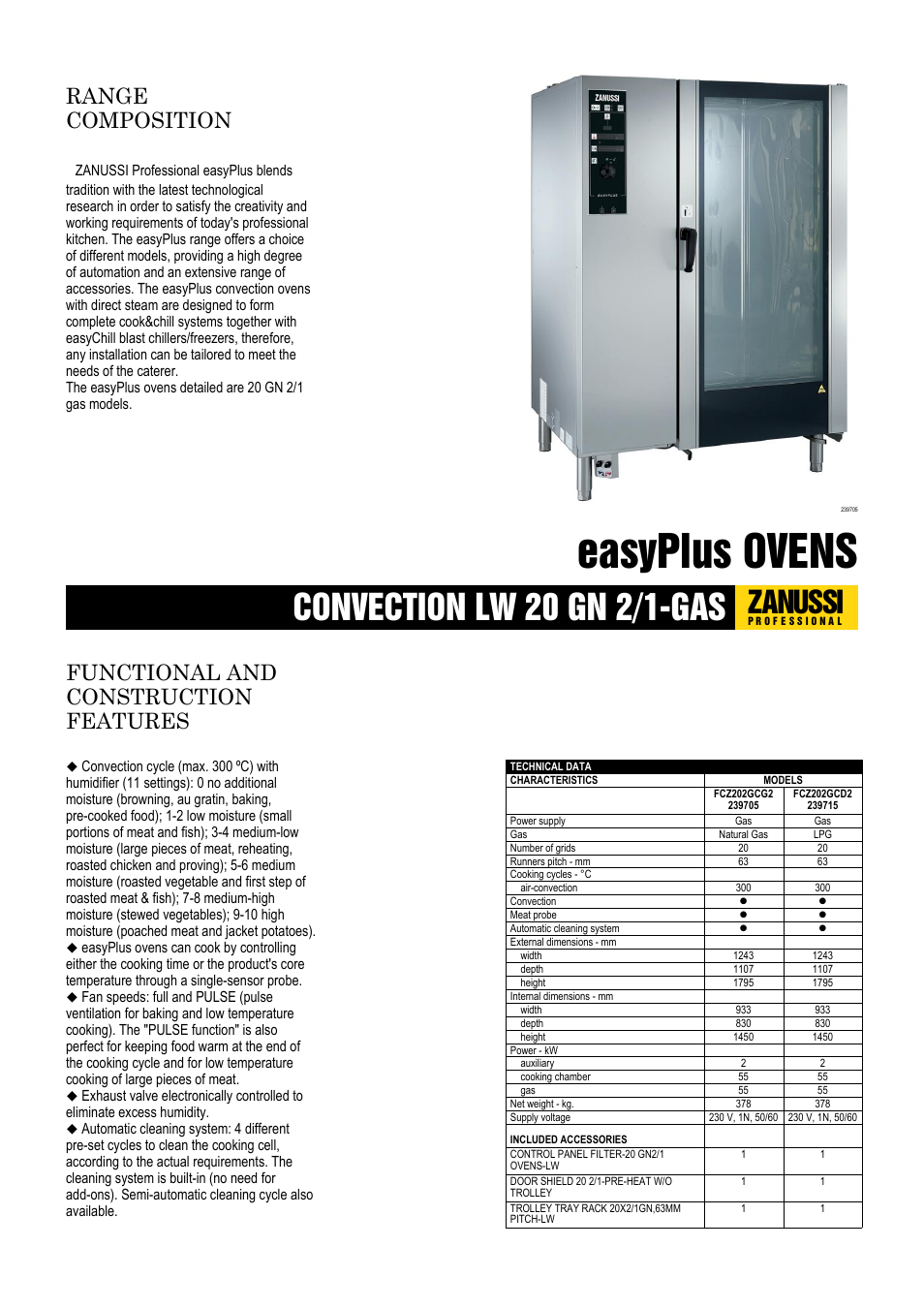 Zanussi EasyPlus FCZ202GCD User Manual | 3 pages