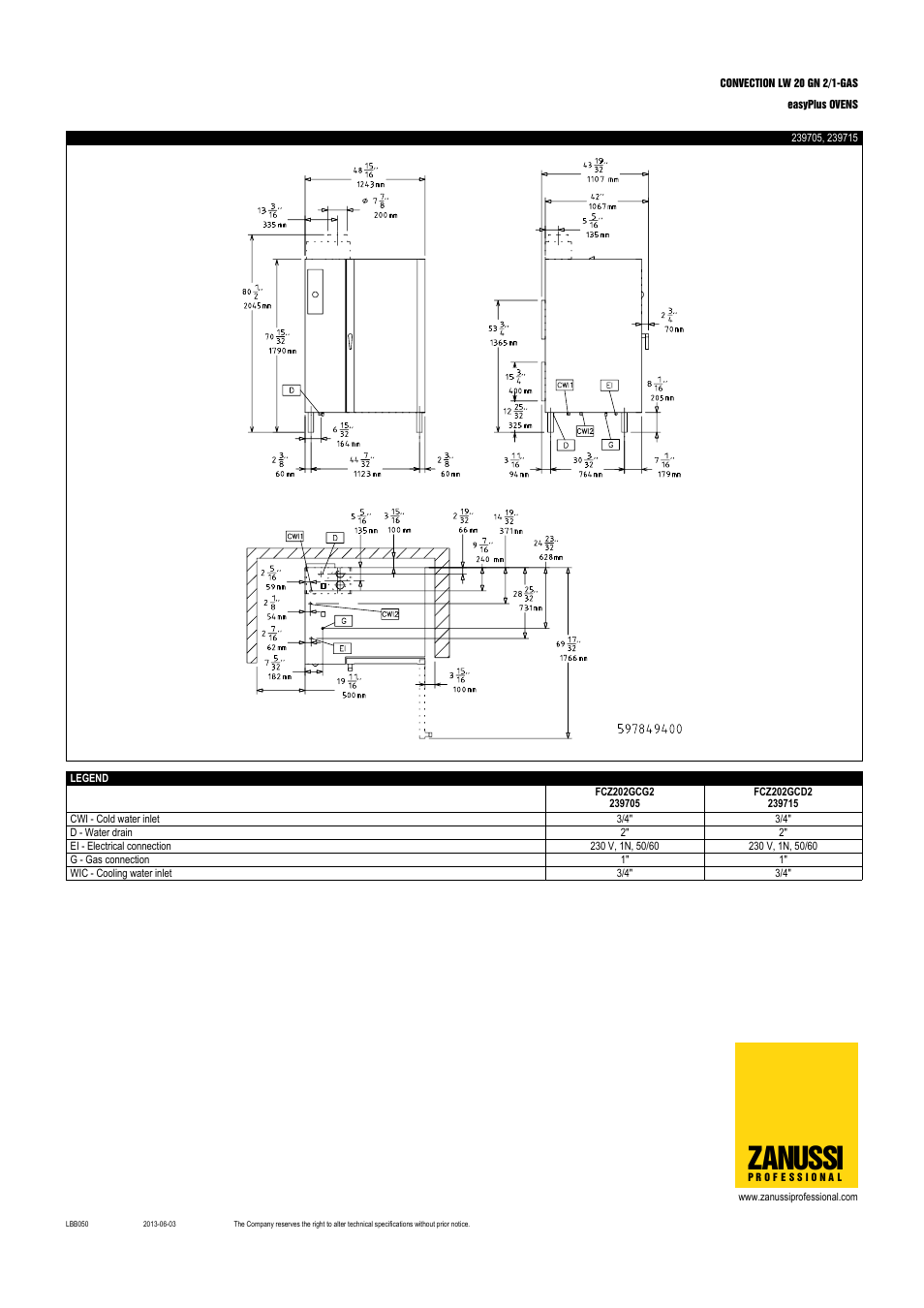 Zanussi | Zanussi EasyPlus FCZ202GCD User Manual | Page 3 / 3