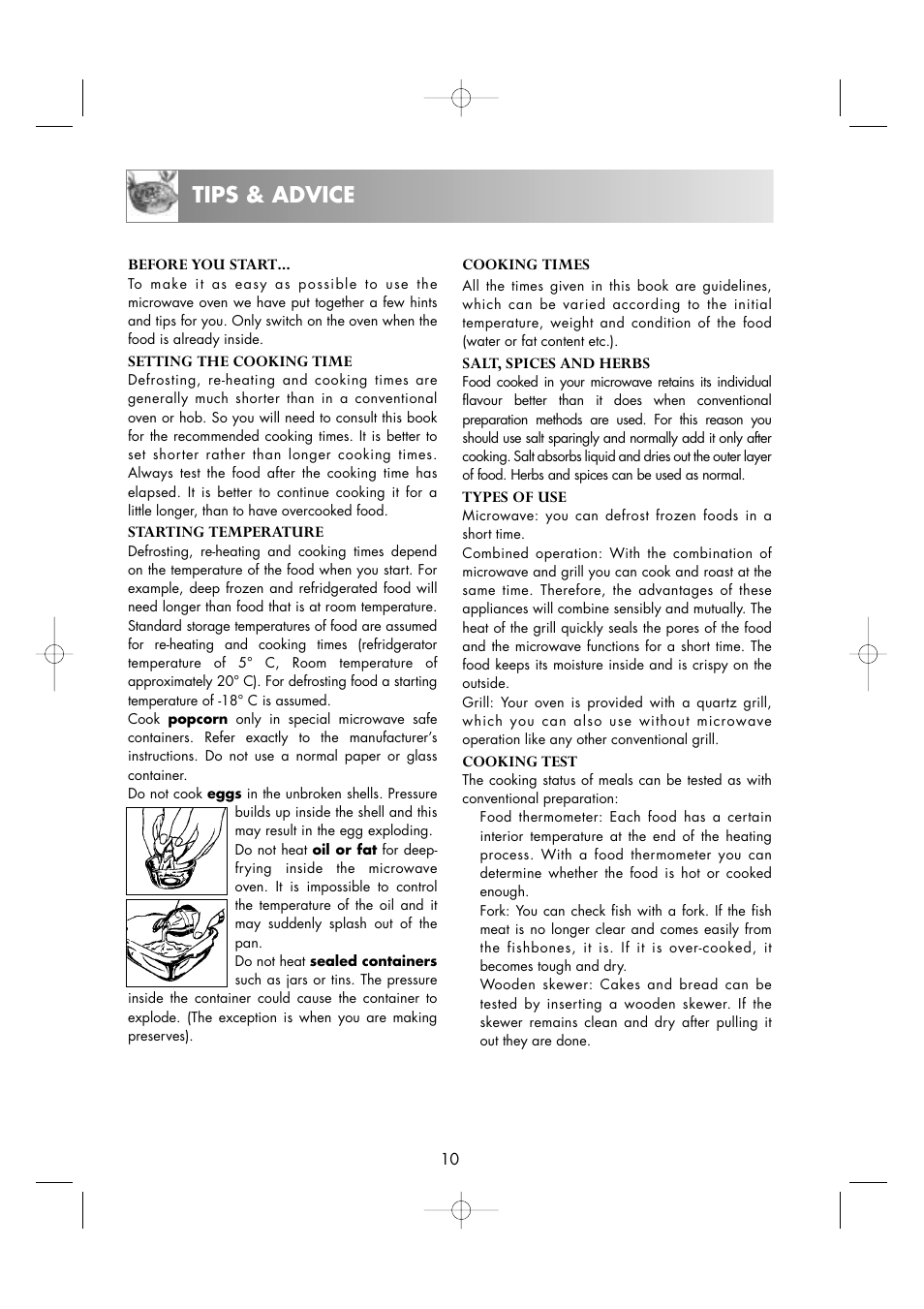 Tips & advice | Zanussi ZM266STG User Manual | Page 12 / 56