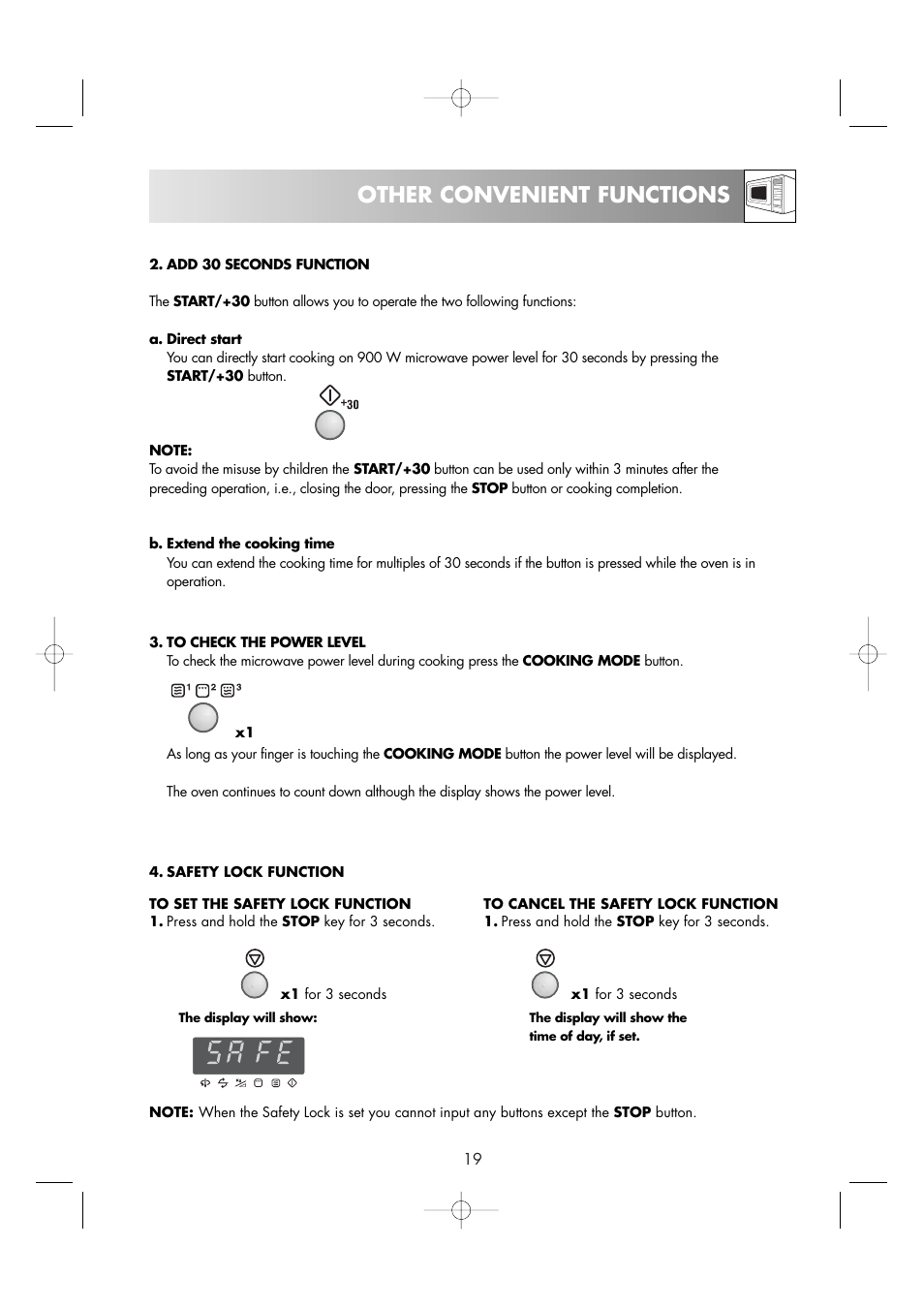 Other convenient functions | Zanussi ZM266STG User Manual | Page 21 / 56