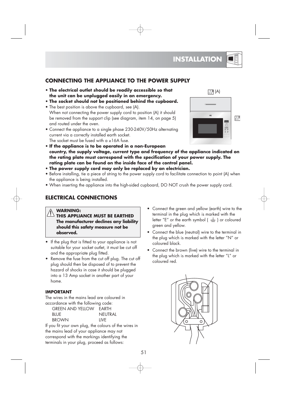 Installation | Zanussi ZM266STG User Manual | Page 53 / 56