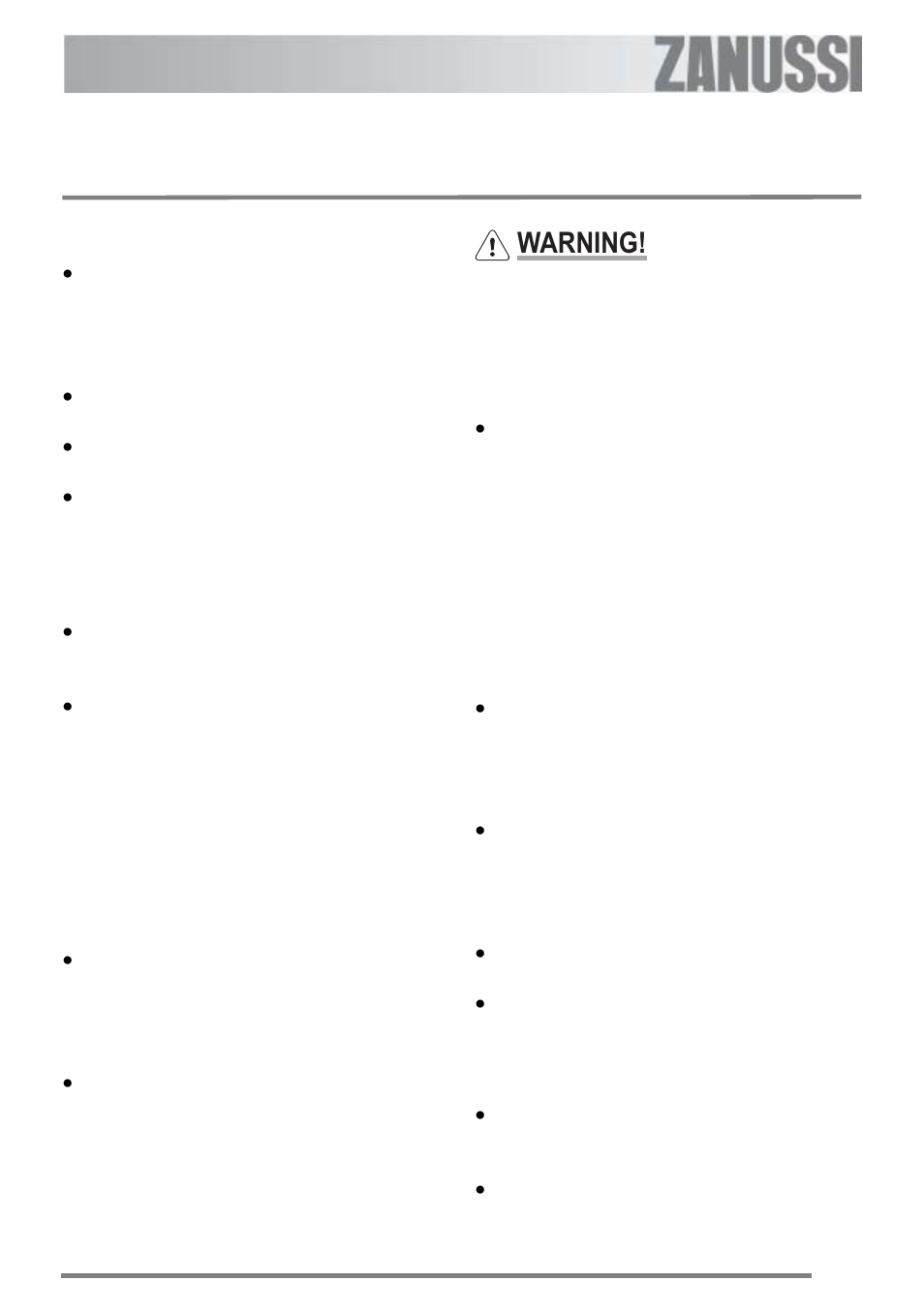 Before using the appliance, Rating plate, Preparing to use your appliance | The cooling fan for the controls, Control panel indicator neon(s), Condensation and steam, Cookware, Warning | Zanussi ZKC 6000W User Manual | Page 6 / 32