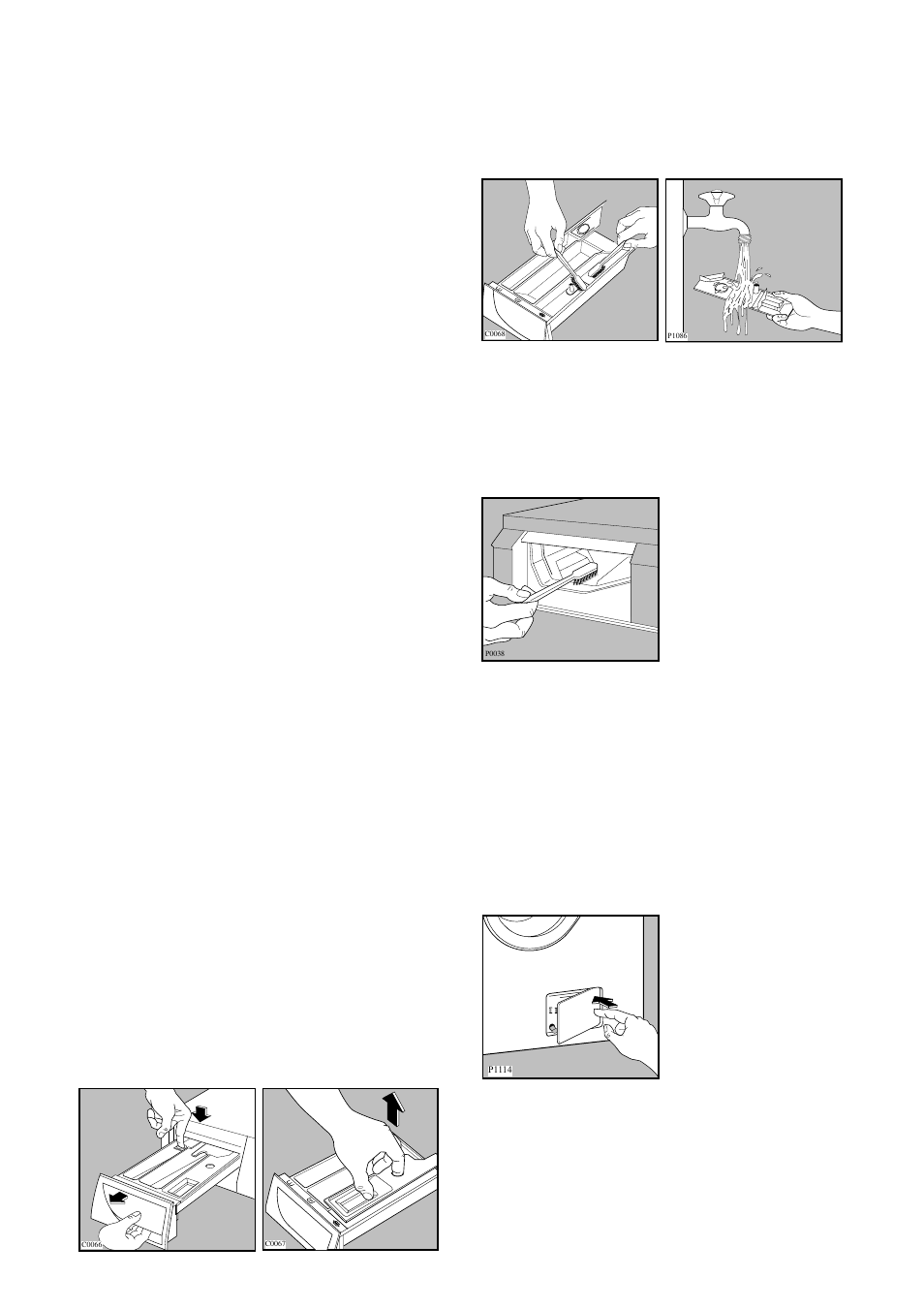 Maintenance and cleaning, Descaling, After each wash | Maintenance wash, External cleaning, Cleaning the dispenser drawer, Cleaning the drawer recess, Cleaning the pump | Zanussi FR 1450 W User Manual | Page 16 / 28