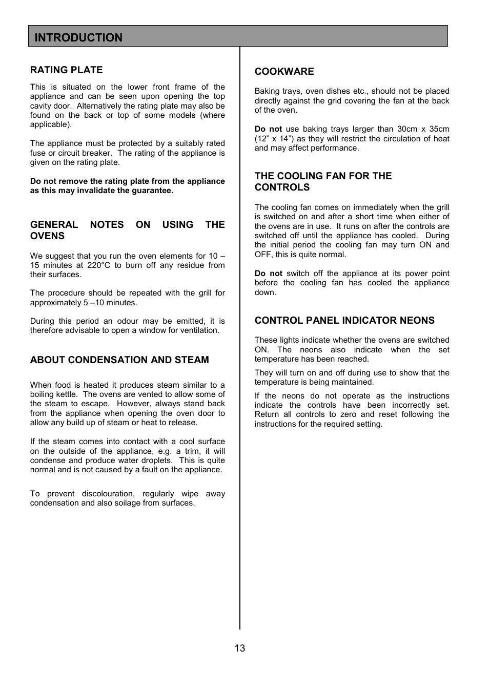 Introduction | Zanussi ZDF490 User Manual | Page 13 / 36