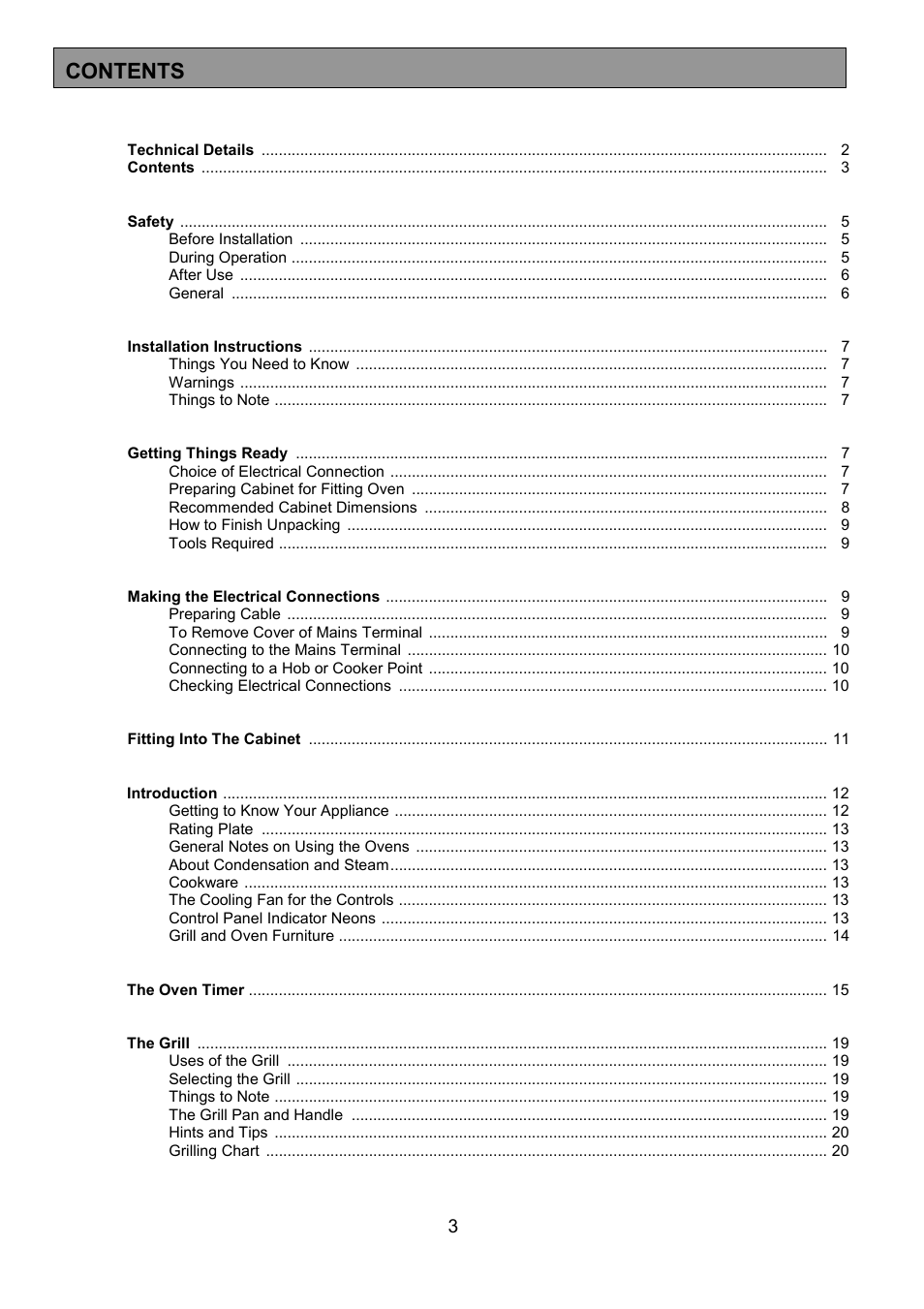 Zanussi ZDF490 User Manual | Page 3 / 36