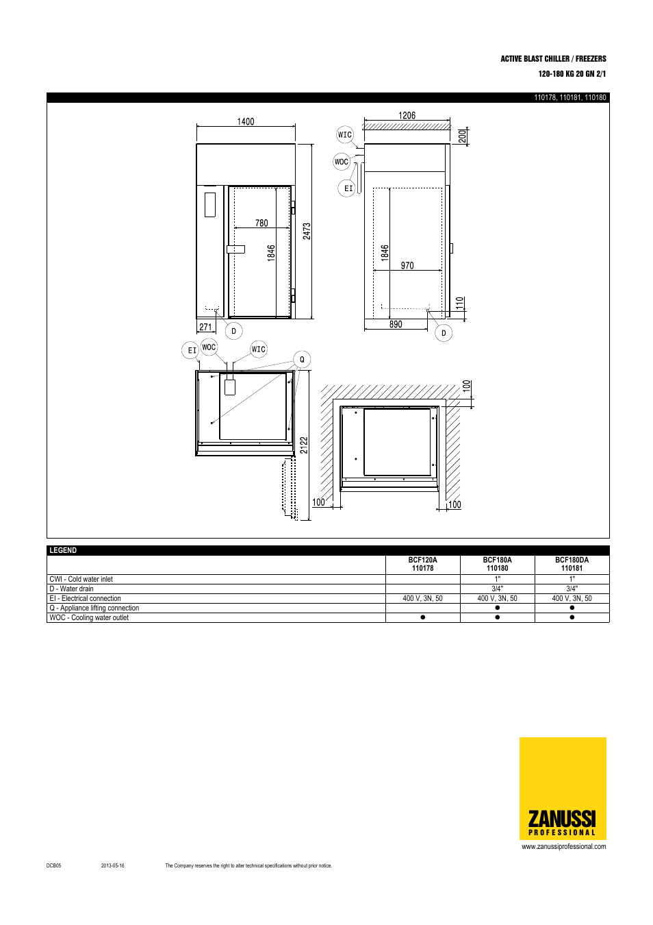 Zanussi | Zanussi BCF120A User Manual | Page 3 / 5