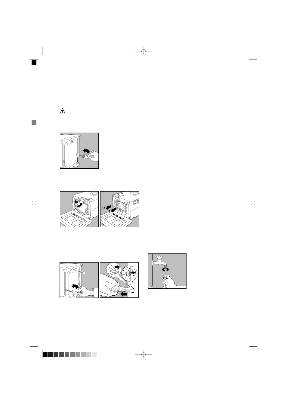 Unpacking, Positioning, Installation on a suspended floor | Water inlet | Zanussi FS 1555 W User Manual | Page 24 / 28