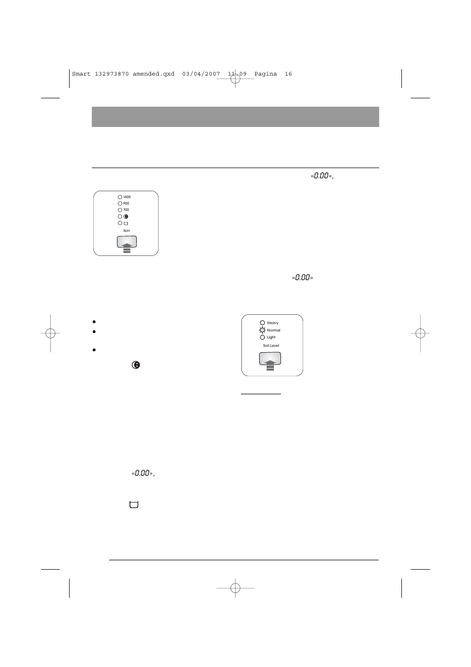 Operating sequence | Zanussi U31302 ZWF 16581 User Manual | Page 16 / 36
