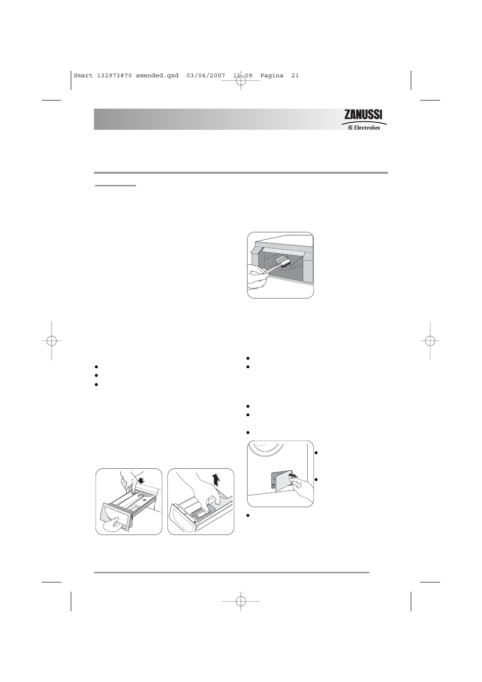 Care and cleaning | Zanussi U31302 ZWF 16581 User Manual | Page 21 / 36