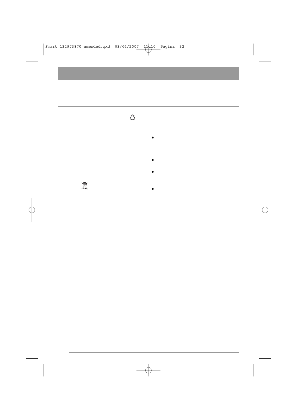 Environmental concerns | Zanussi U31302 ZWF 16581 User Manual | Page 32 / 36