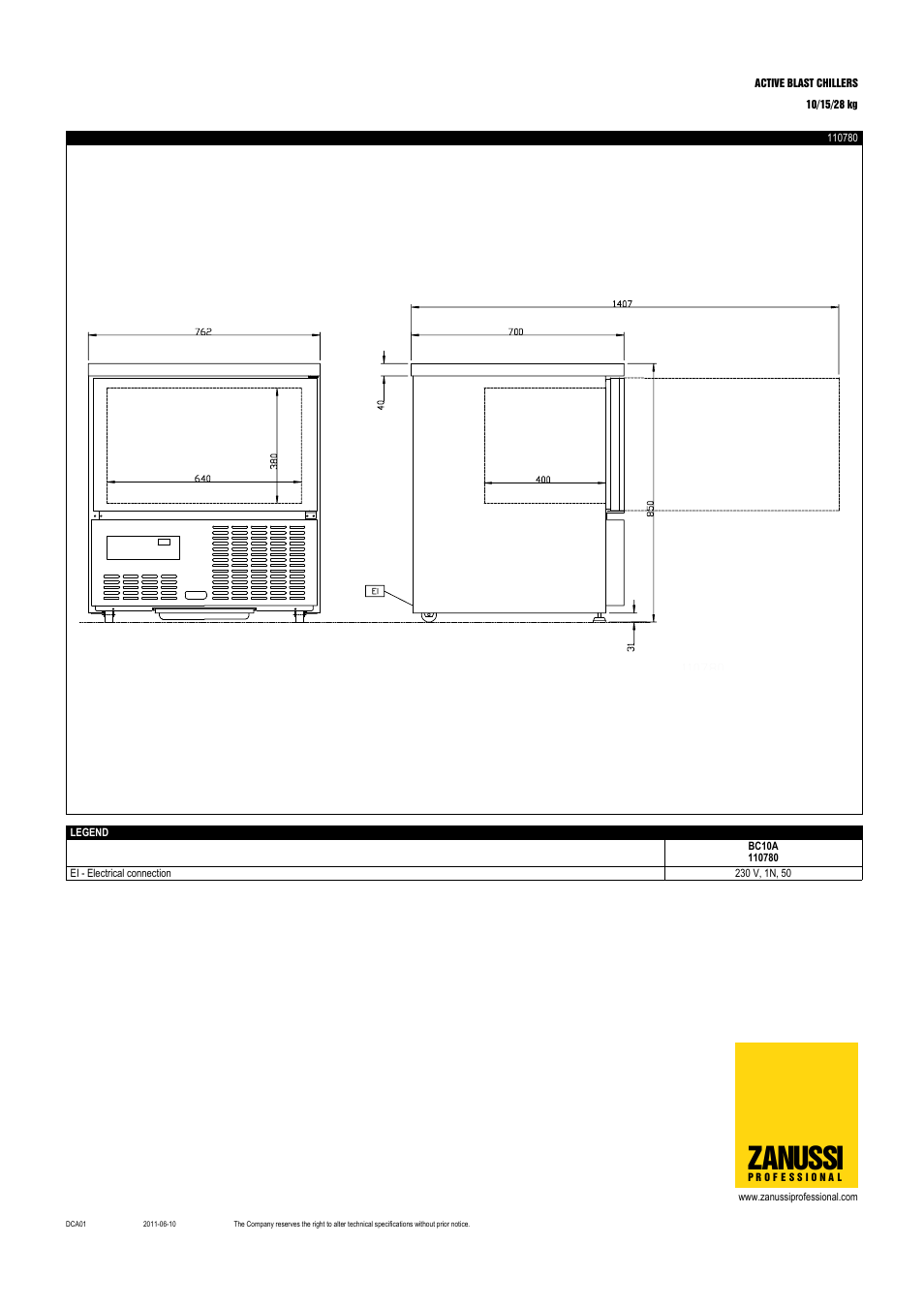 Zanussi | Zanussi 110780 User Manual | Page 3 / 5