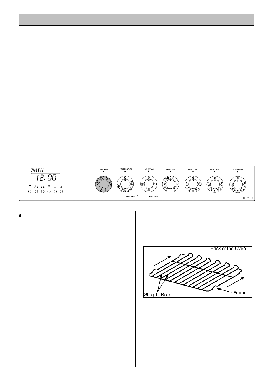 The main fan oven | Zanussi ZCE 7700X User Manual | Page 23 / 36