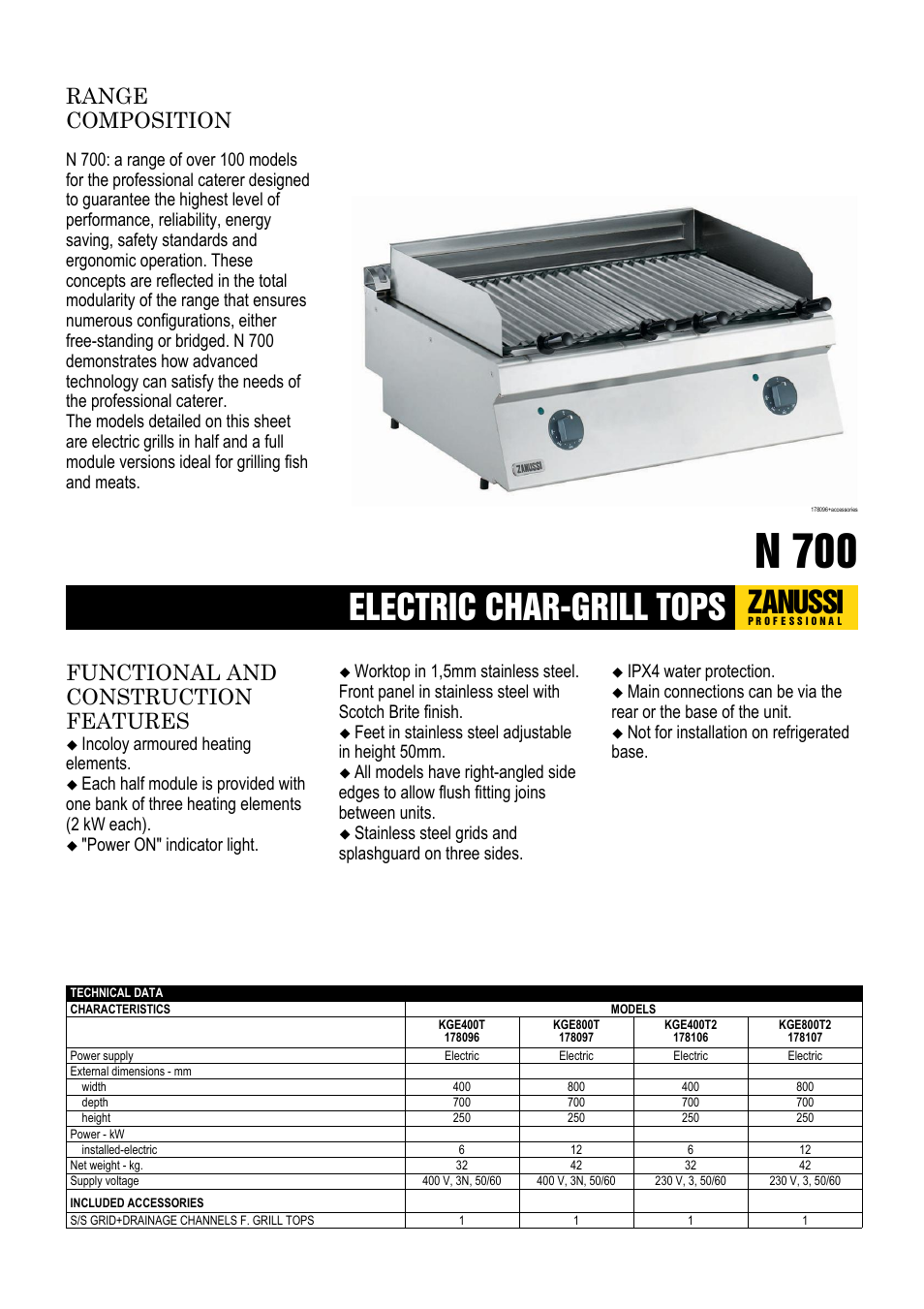 Zanussi KGE400T2 User Manual | 2 pages