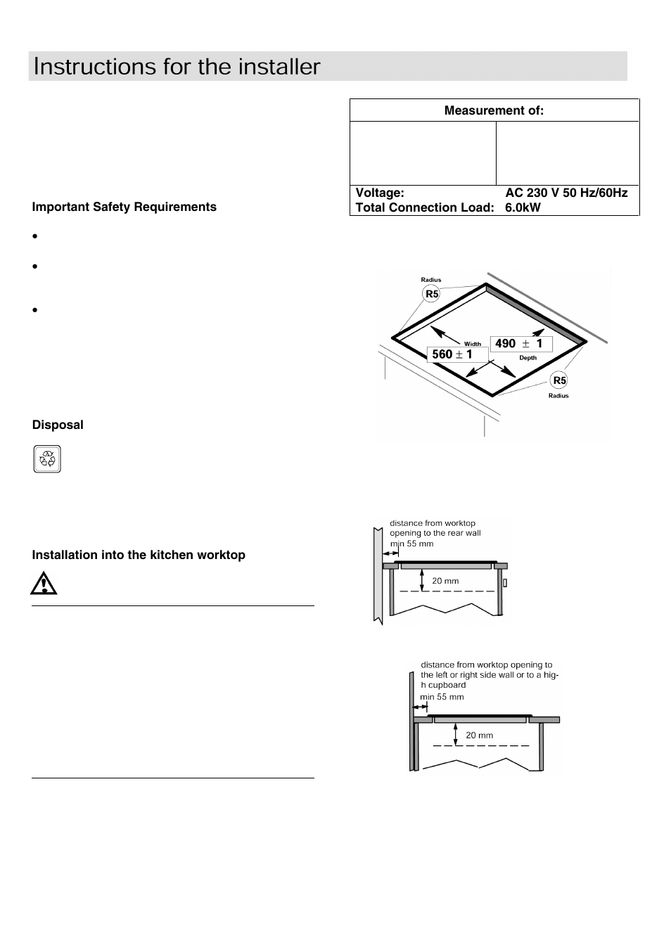 Zanussi ZKF641H User Manual | Page 12 / 16