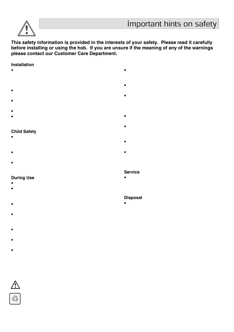 Zanussi ZKF641H User Manual | Page 3 / 16