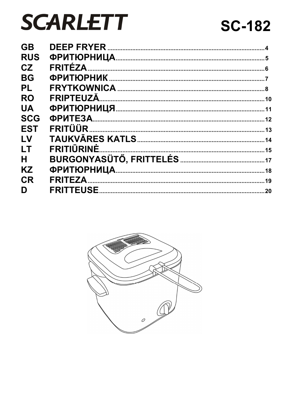 Scarlett SC-182 User Manual | 21 pages