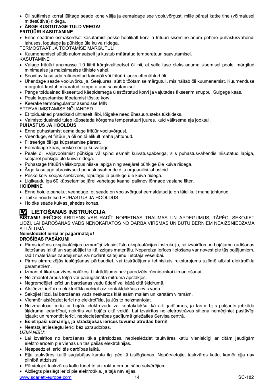 Scarlett SC-182 User Manual | Page 14 / 21