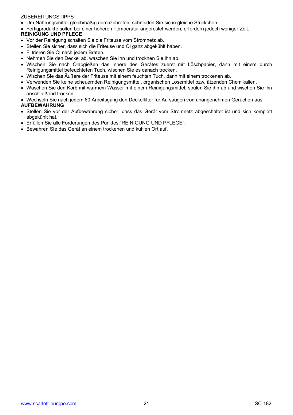 Scarlett SC-182 User Manual | Page 21 / 21