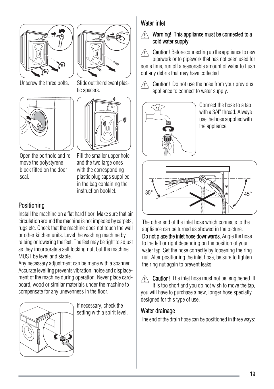 Zanussi ZWG 3120 User Manual | Page 19 / 24