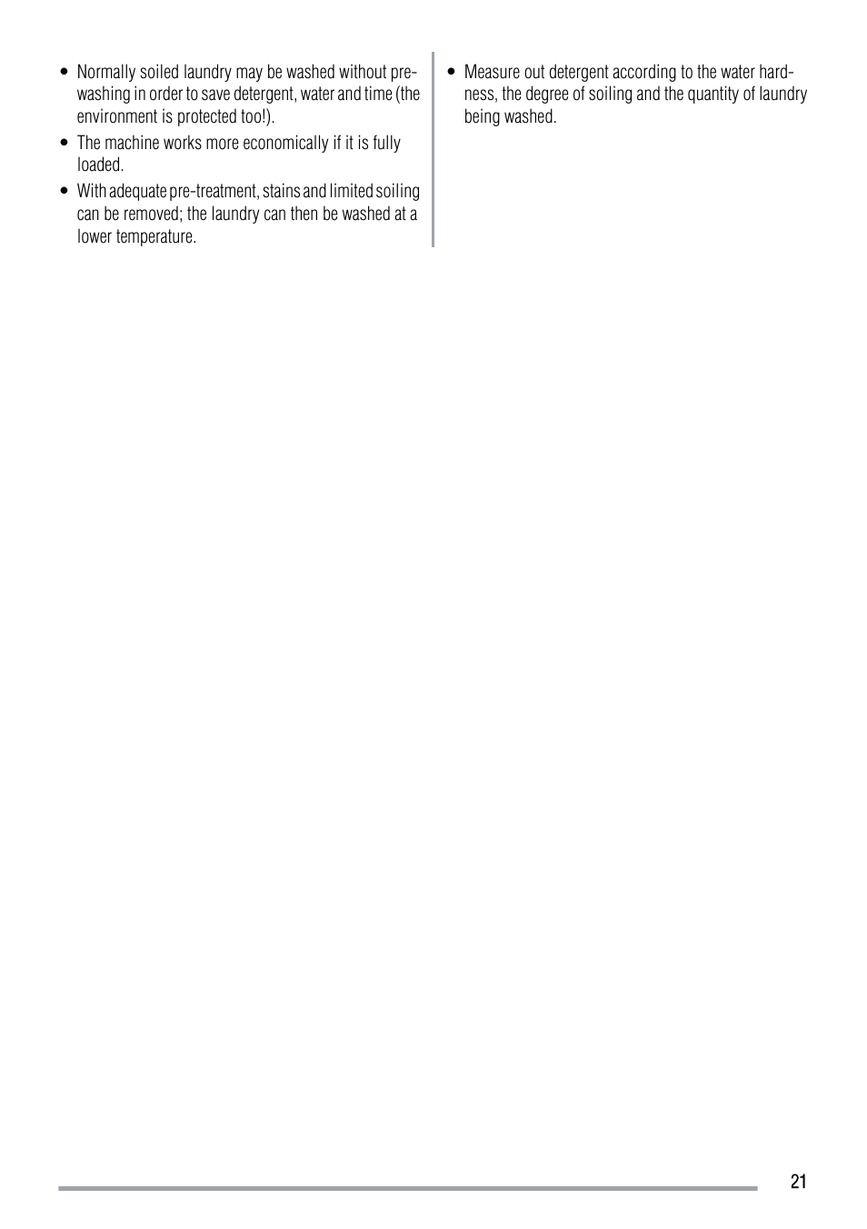 Zanussi ZWG 3120 User Manual | Page 21 / 24