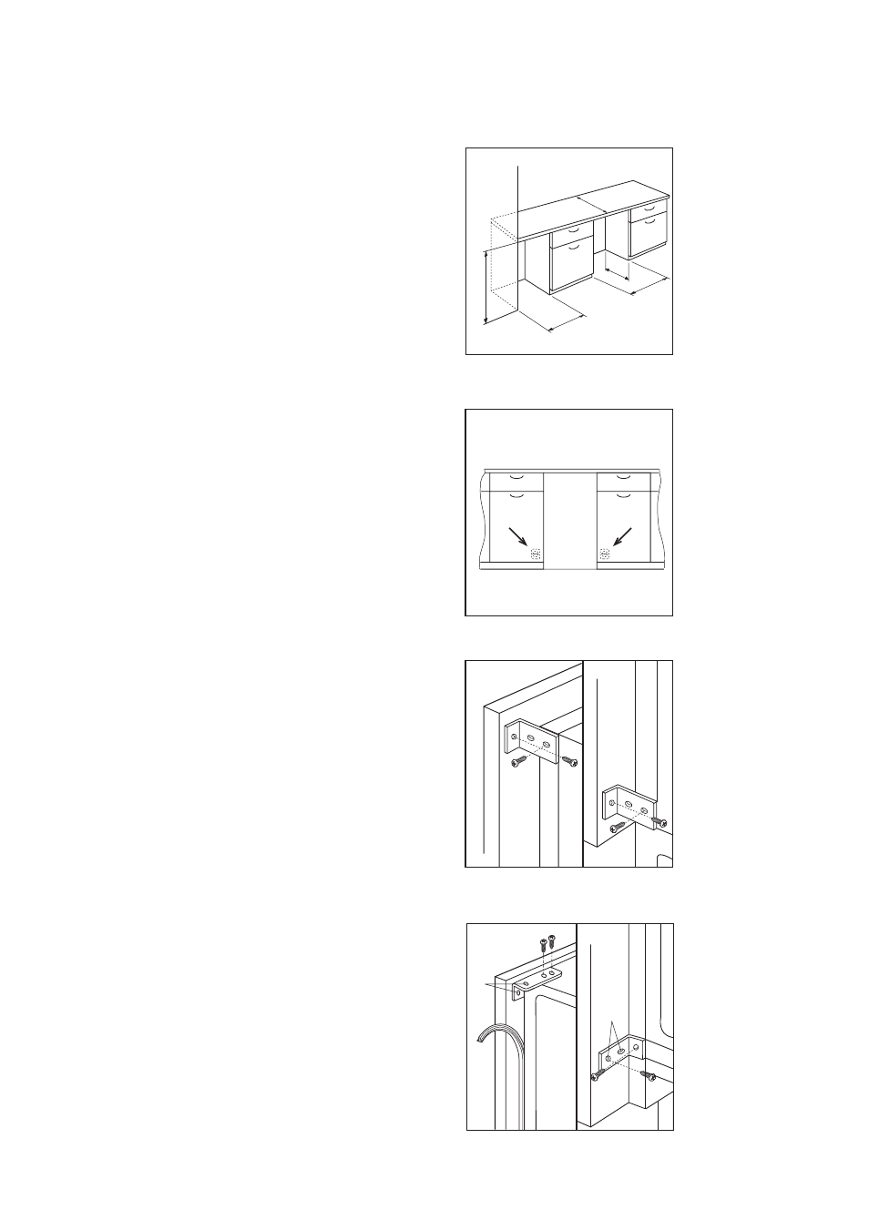 Building the appliance in unter a worktop | Zanussi ZU 7120 F User Manual | Page 17 / 20
