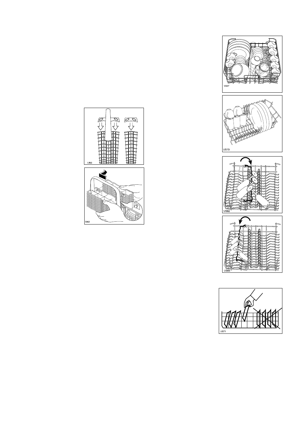 The cutlery basket, The upper basket | Zanussi ZSF 6161 S User Manual | Page 9 / 24