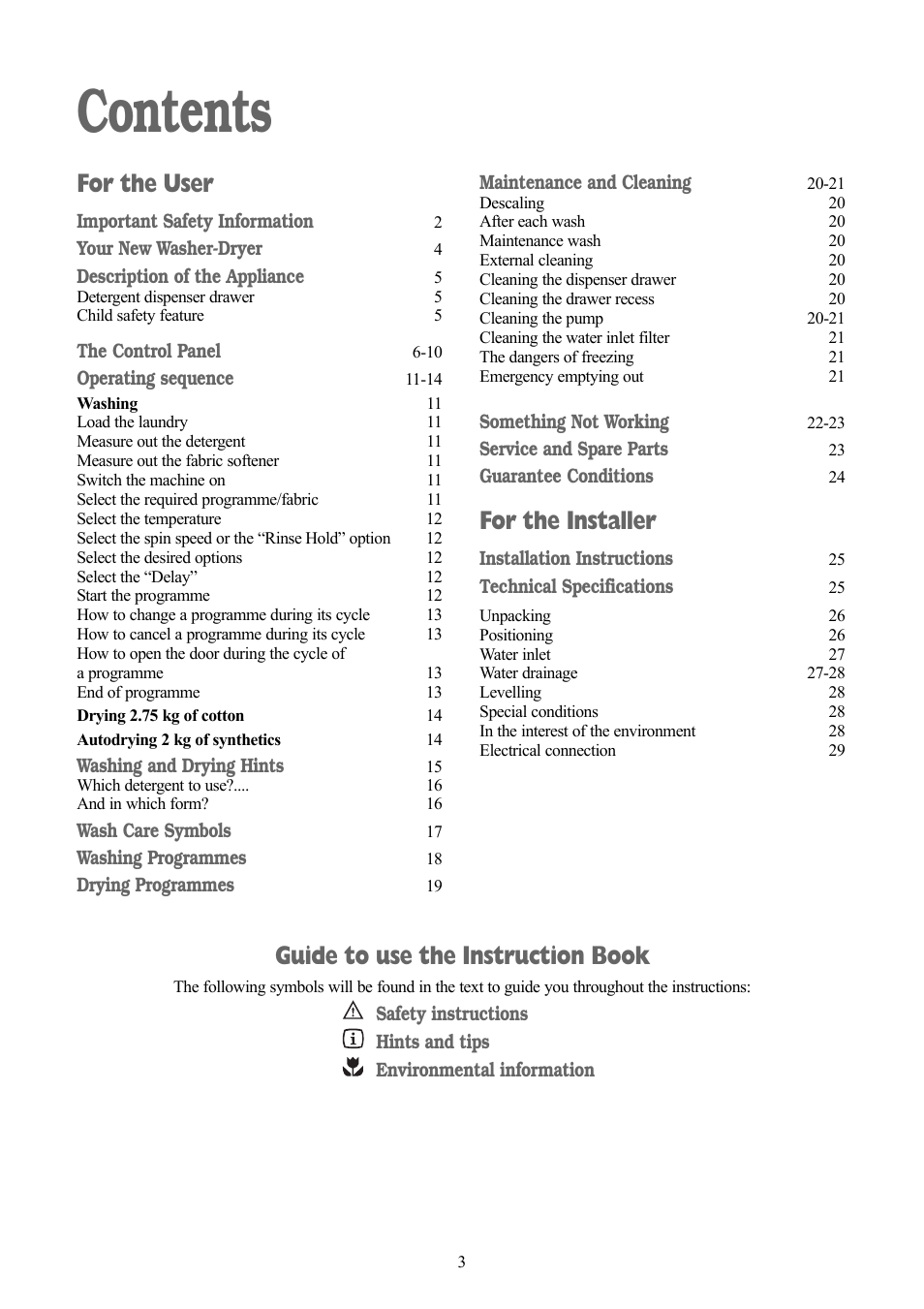 Zanussi ZWD 1270 S User Manual | Page 3 / 30