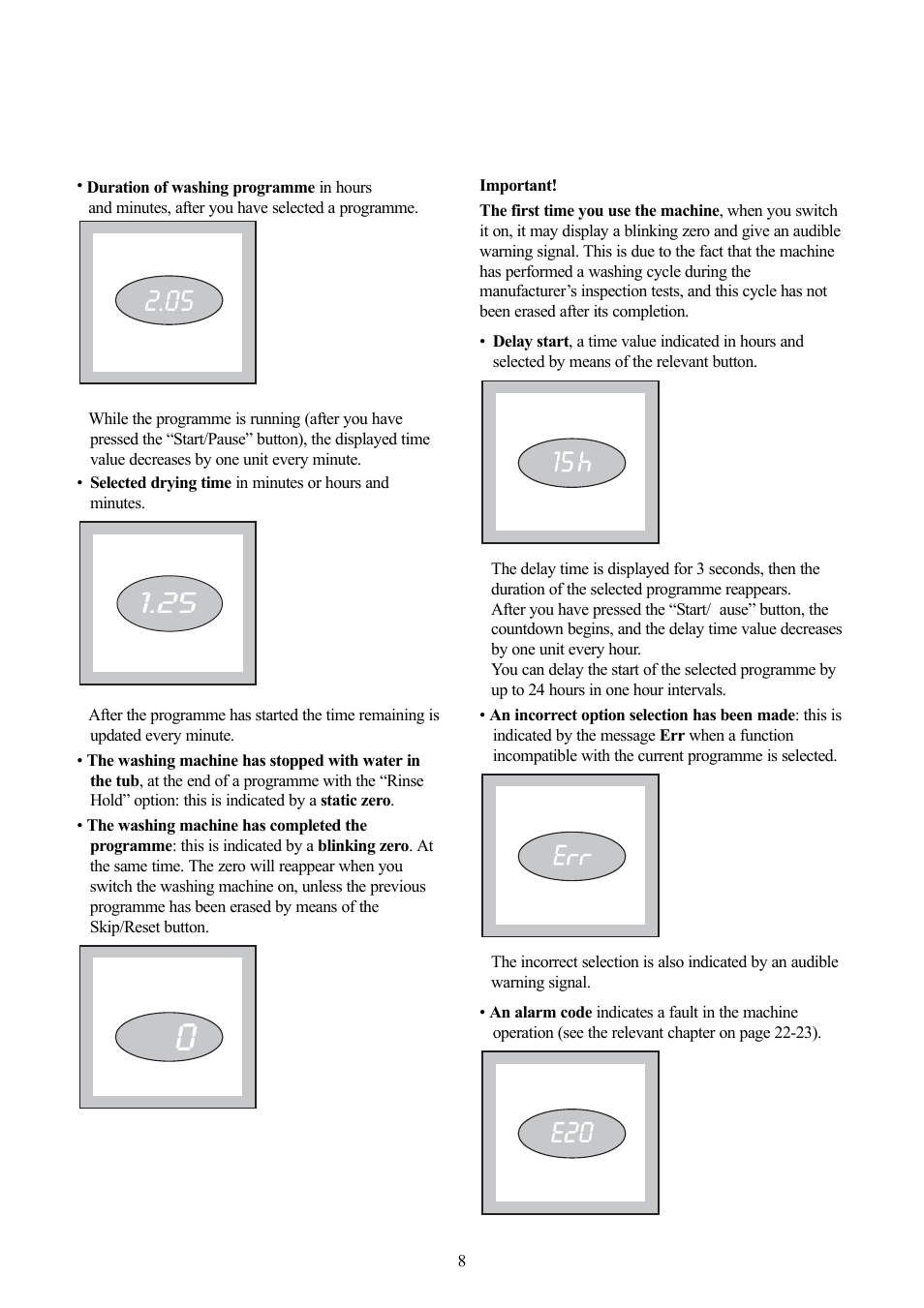Zanussi ZWD 1270 S User Manual | Page 8 / 30