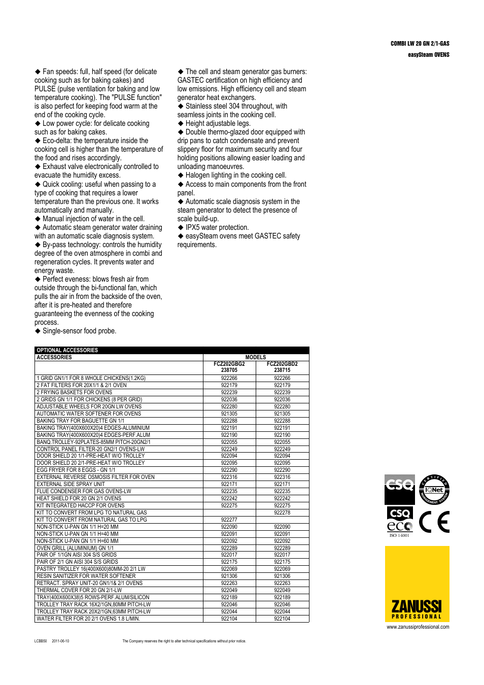 Zanussi | Zanussi easySteam FCZ202GBG User Manual | Page 2 / 3