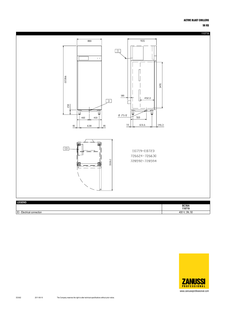 Zanussi | Zanussi 110720 User Manual | Page 3 / 3