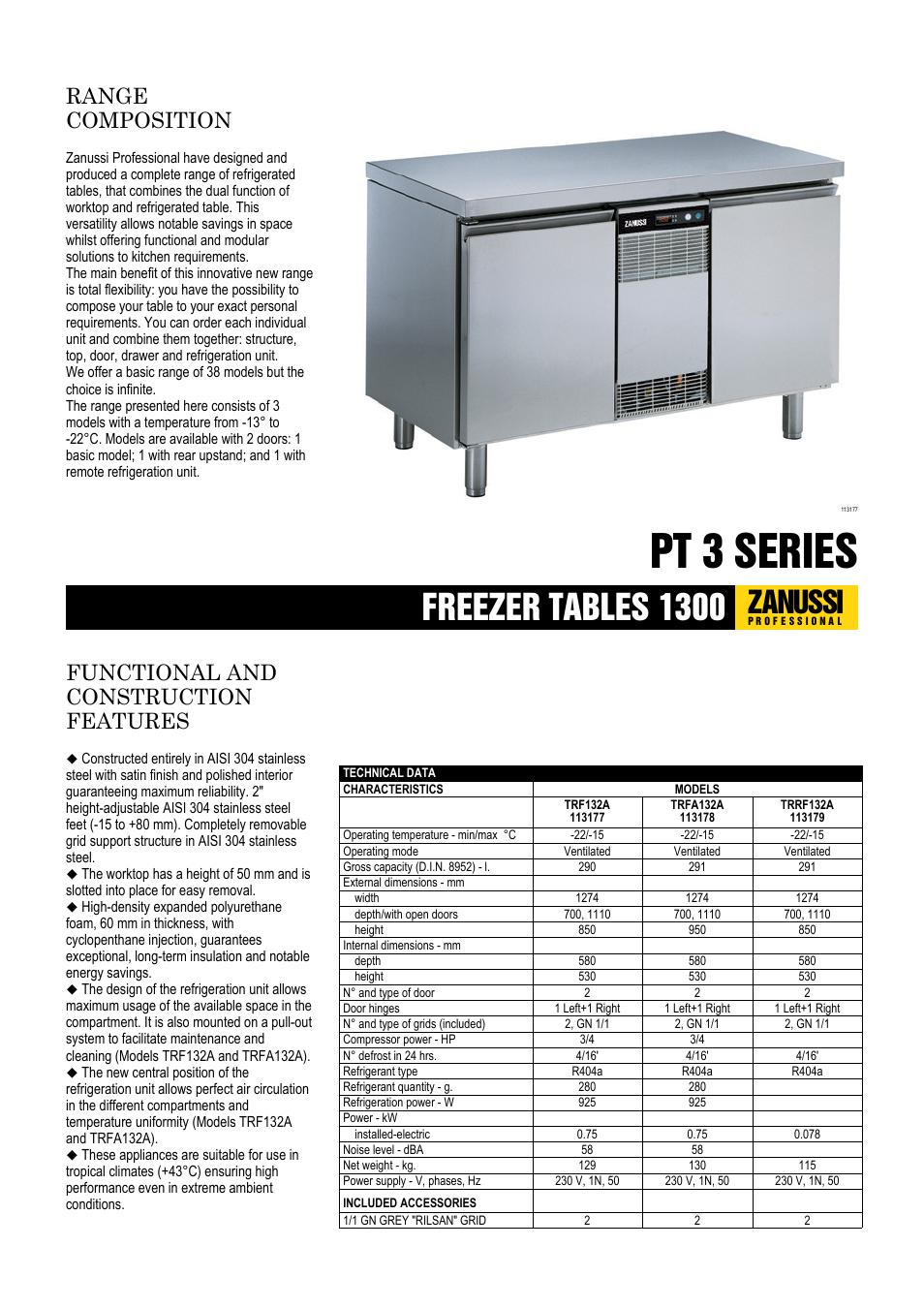 Zanussi 113179 User Manual | 4 pages