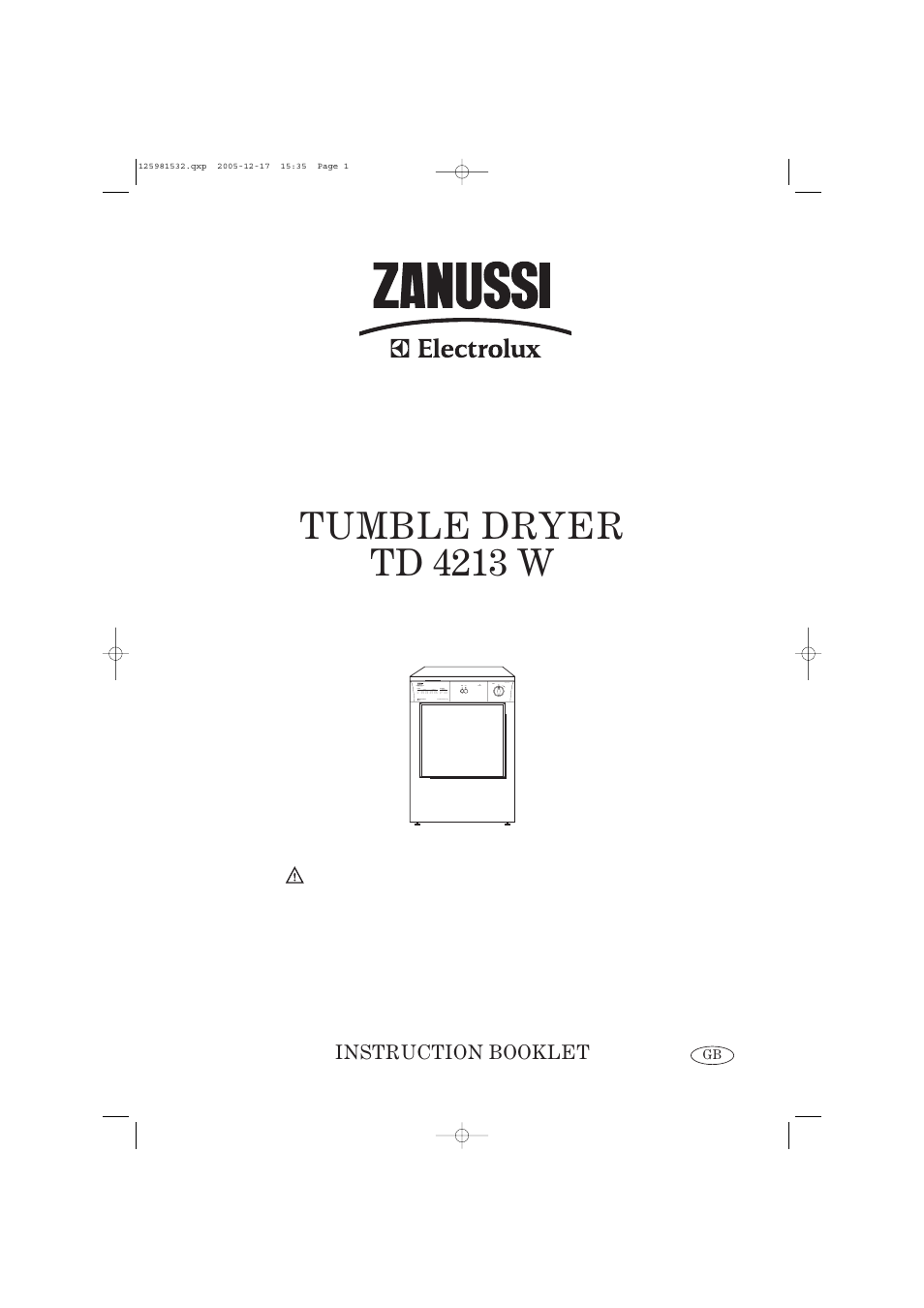 Zanussi TD 4213 W User Manual | 17 pages