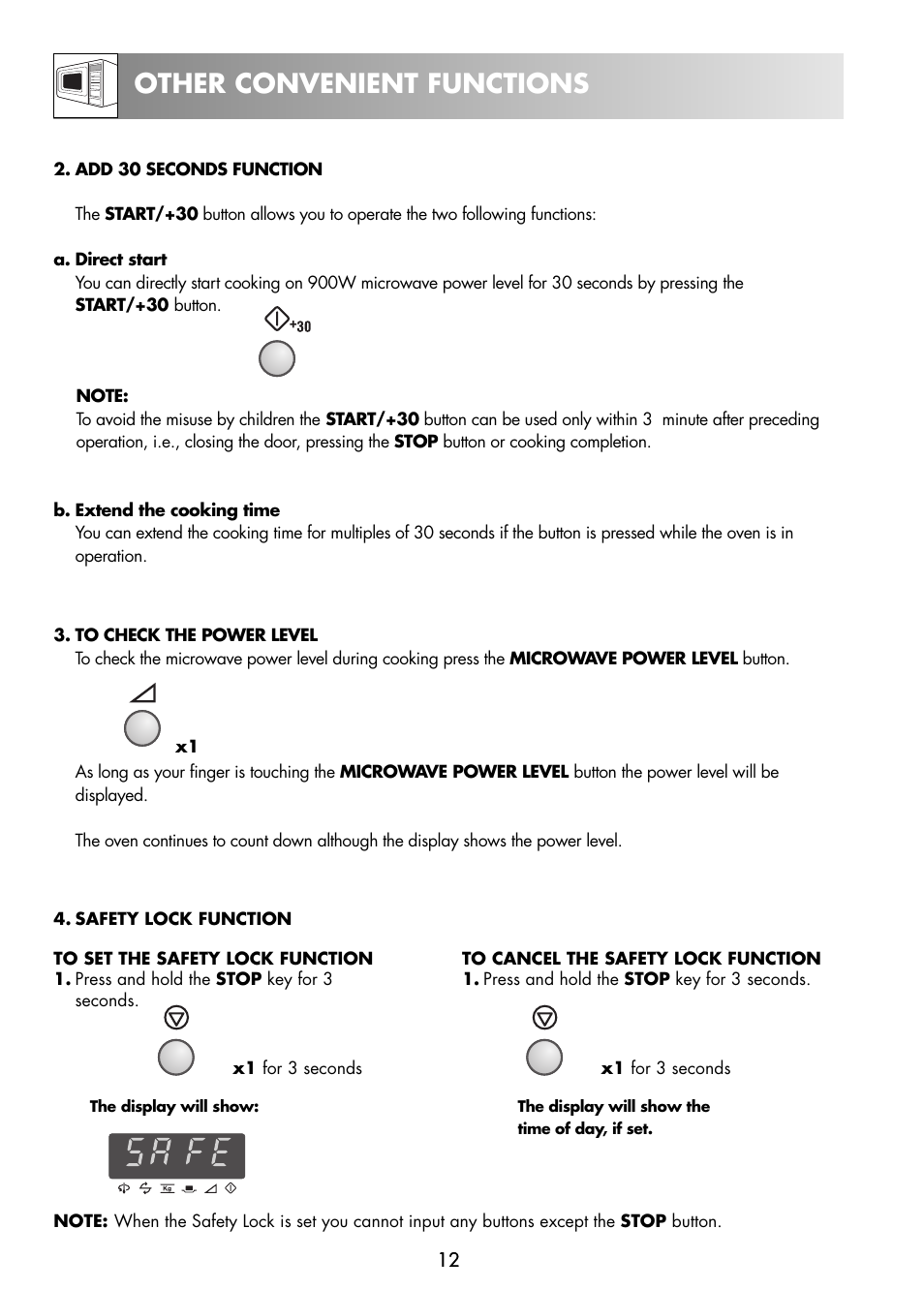 Other convenient functions | Zanussi ZNM11X User Manual | Page 14 / 36