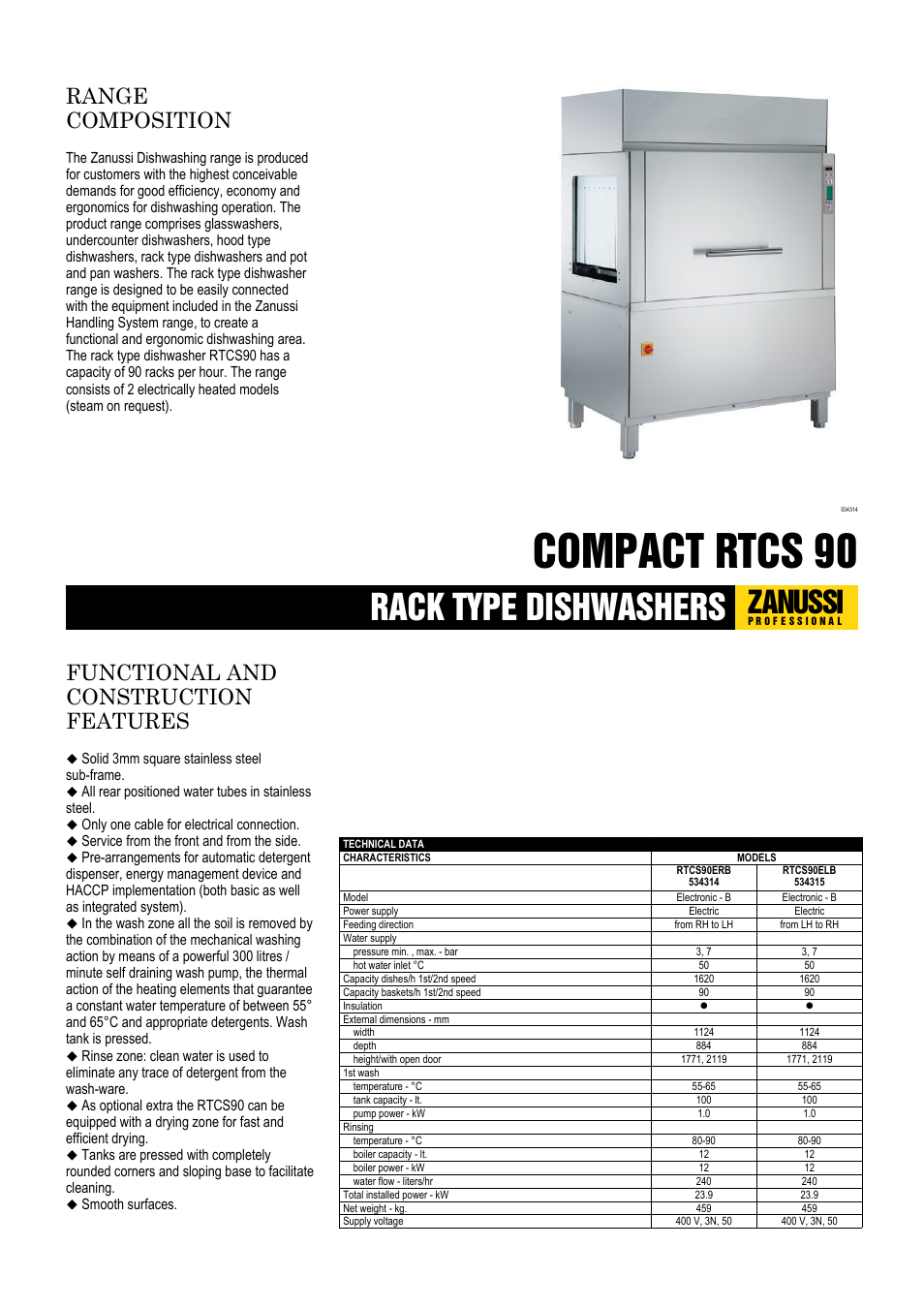 Zanussi 534314 User Manual | 4 pages