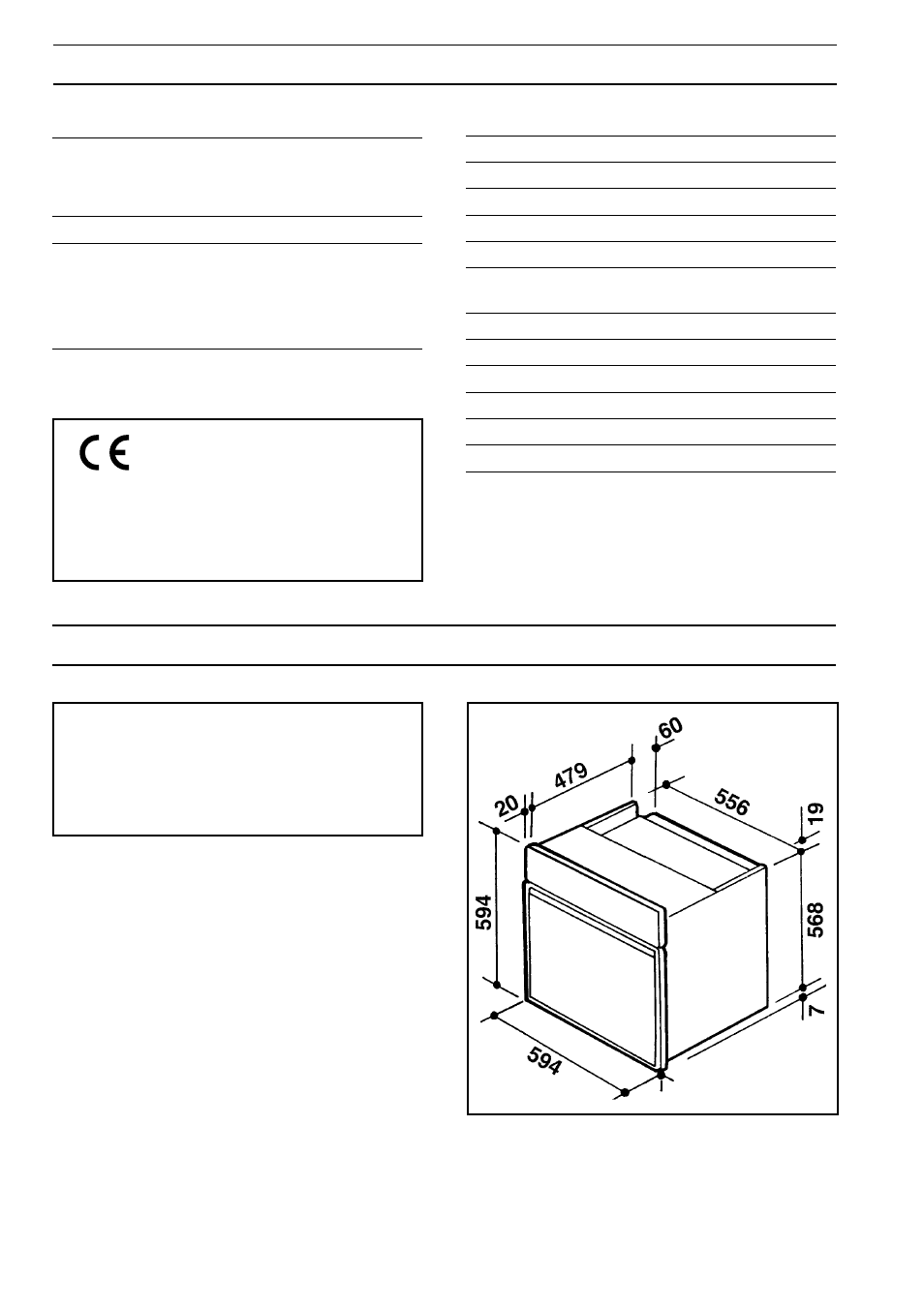 Technical data | Zanussi MULTI BUILT-IN OVENS ZBC 741 User Manual | Page 15 / 16