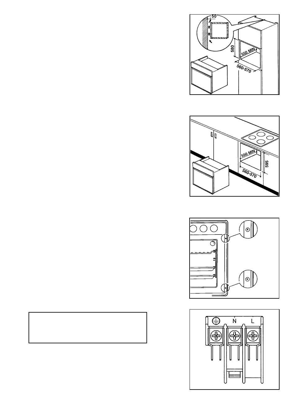 64 terminal block, Securing the oven to the cabinet | Zanussi MULTI BUILT-IN OVENS ZBC 741 User Manual | Page 16 / 16