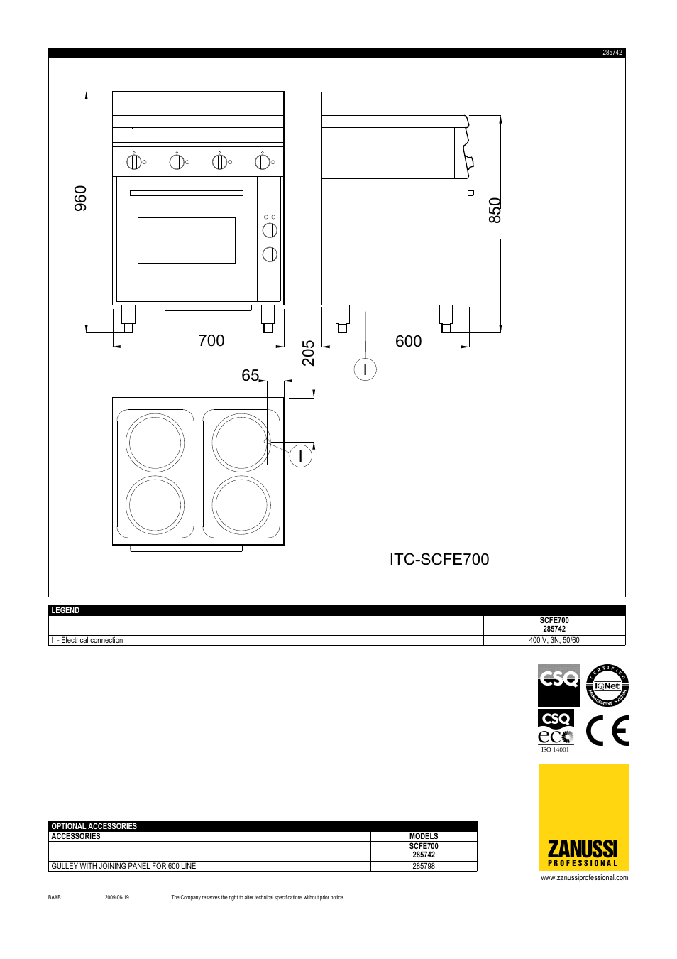 Zanussi | Zanussi 285742 User Manual | Page 2 / 2