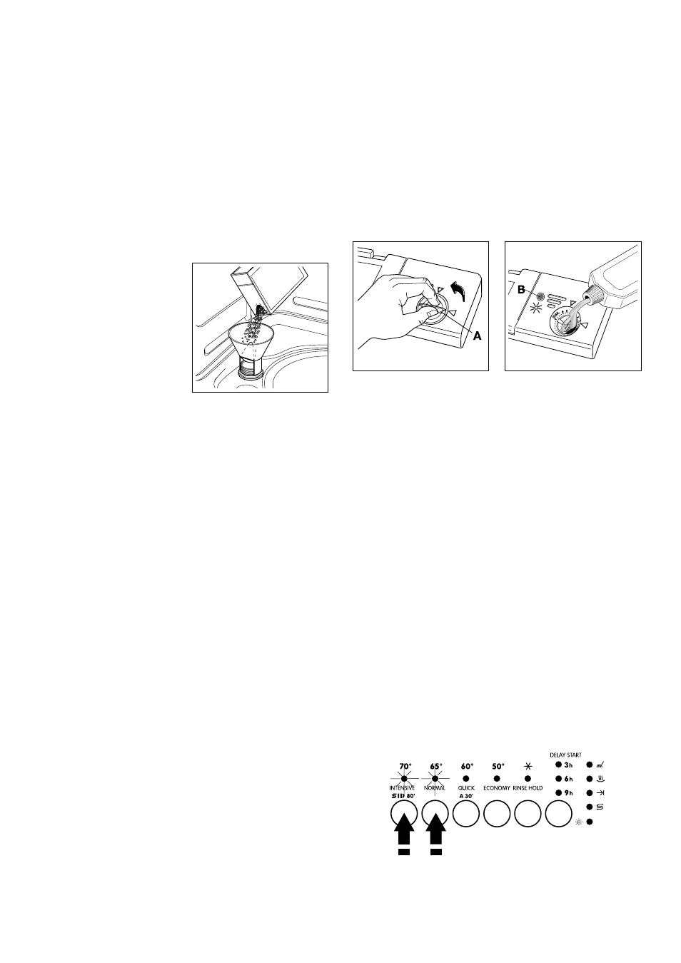 Filling with salt, Rinse aid, Filling with rinse aid | Zanussi DE 6755 User Manual | Page 6 / 20