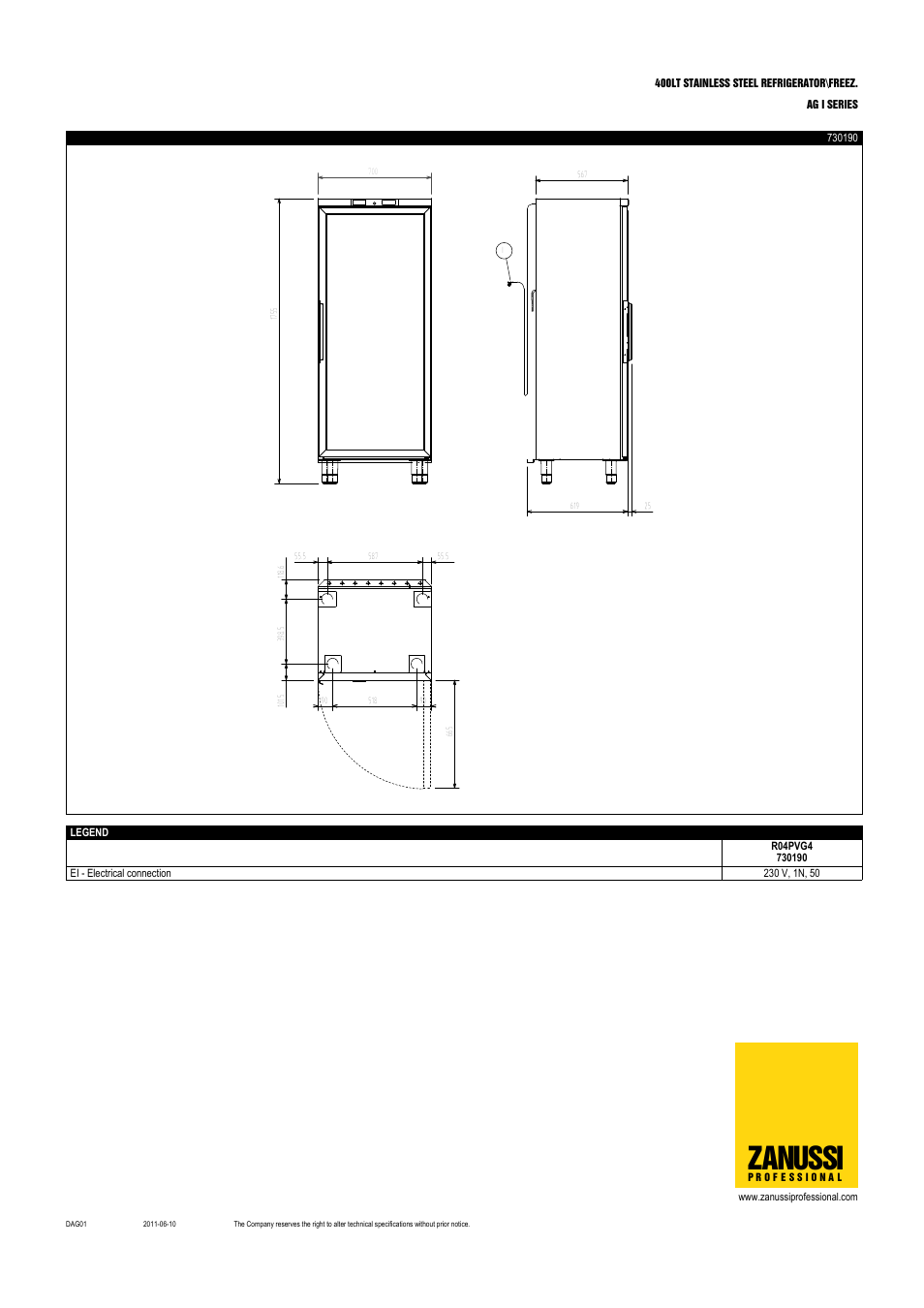 Zanussi | Zanussi 730190 User Manual | Page 5 / 5