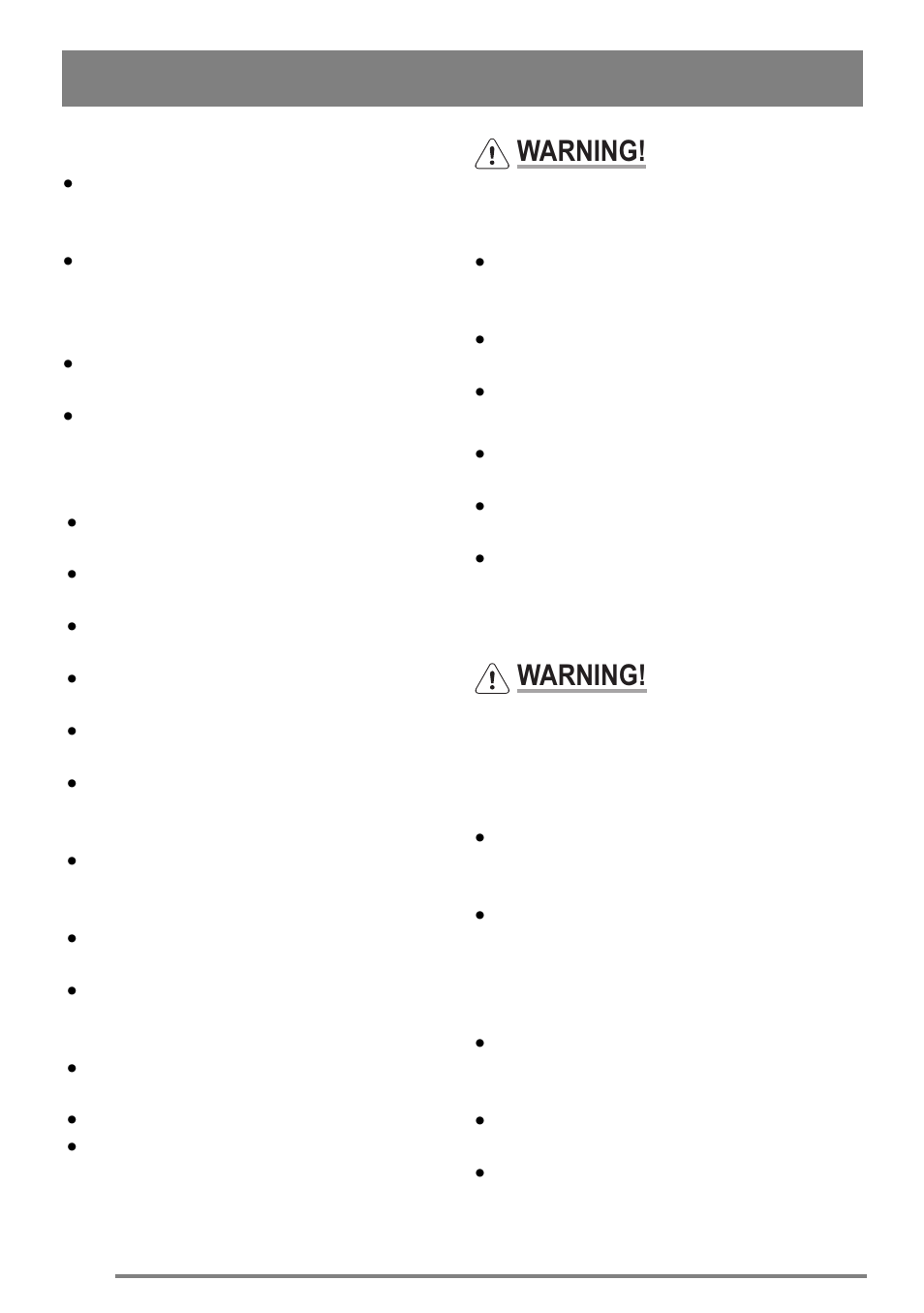 Cleaning and maintenance, During use, Warning | Zanussi FH10 User Manual | Page 4 / 44