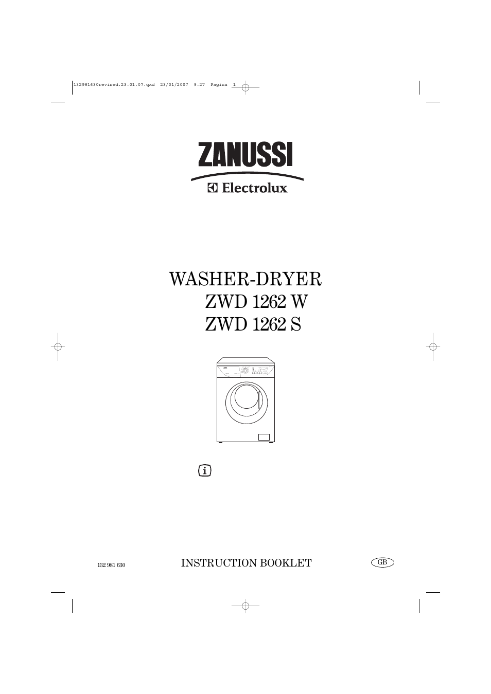 Zanussi 1262 W User Manual | 30 pages