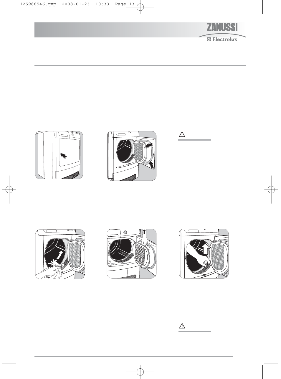 Care and cleaning | Zanussi ZDC46130S User Manual | Page 13 / 25