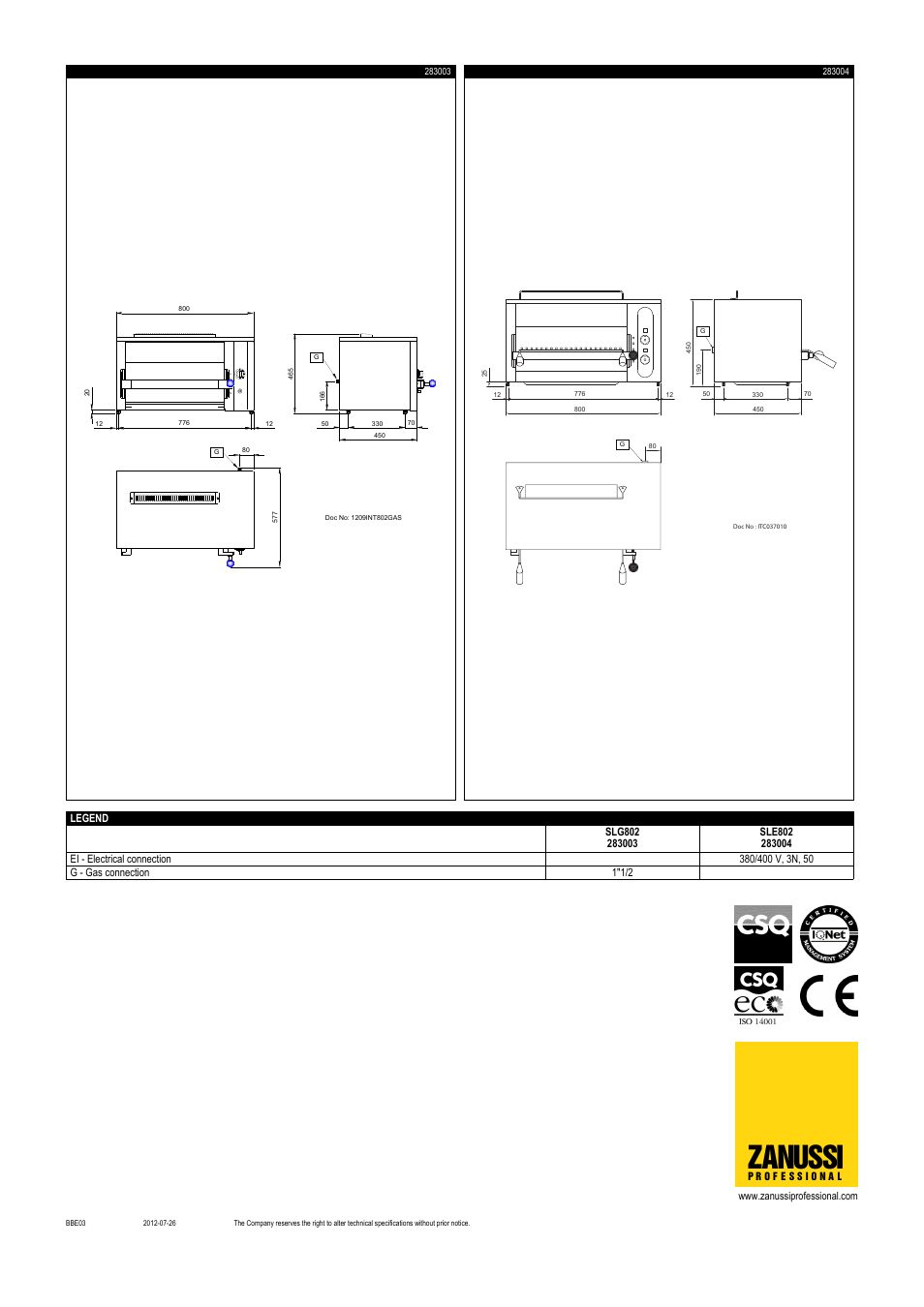 Zanussi | Zanussi 283300 User Manual | Page 2 / 2