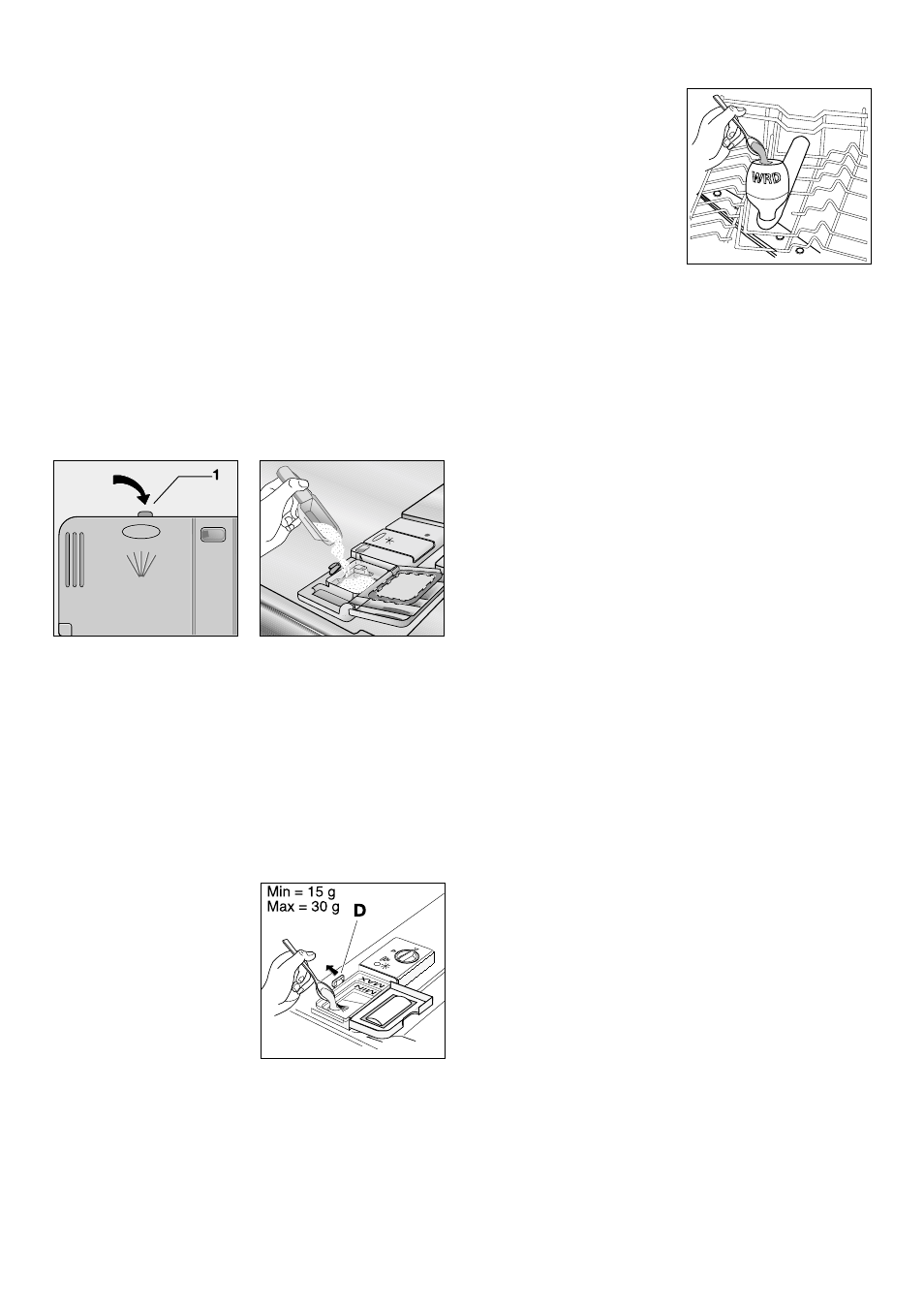 Use of detergent, Fill with detergent | Zanussi DE 6554 User Manual | Page 10 / 24