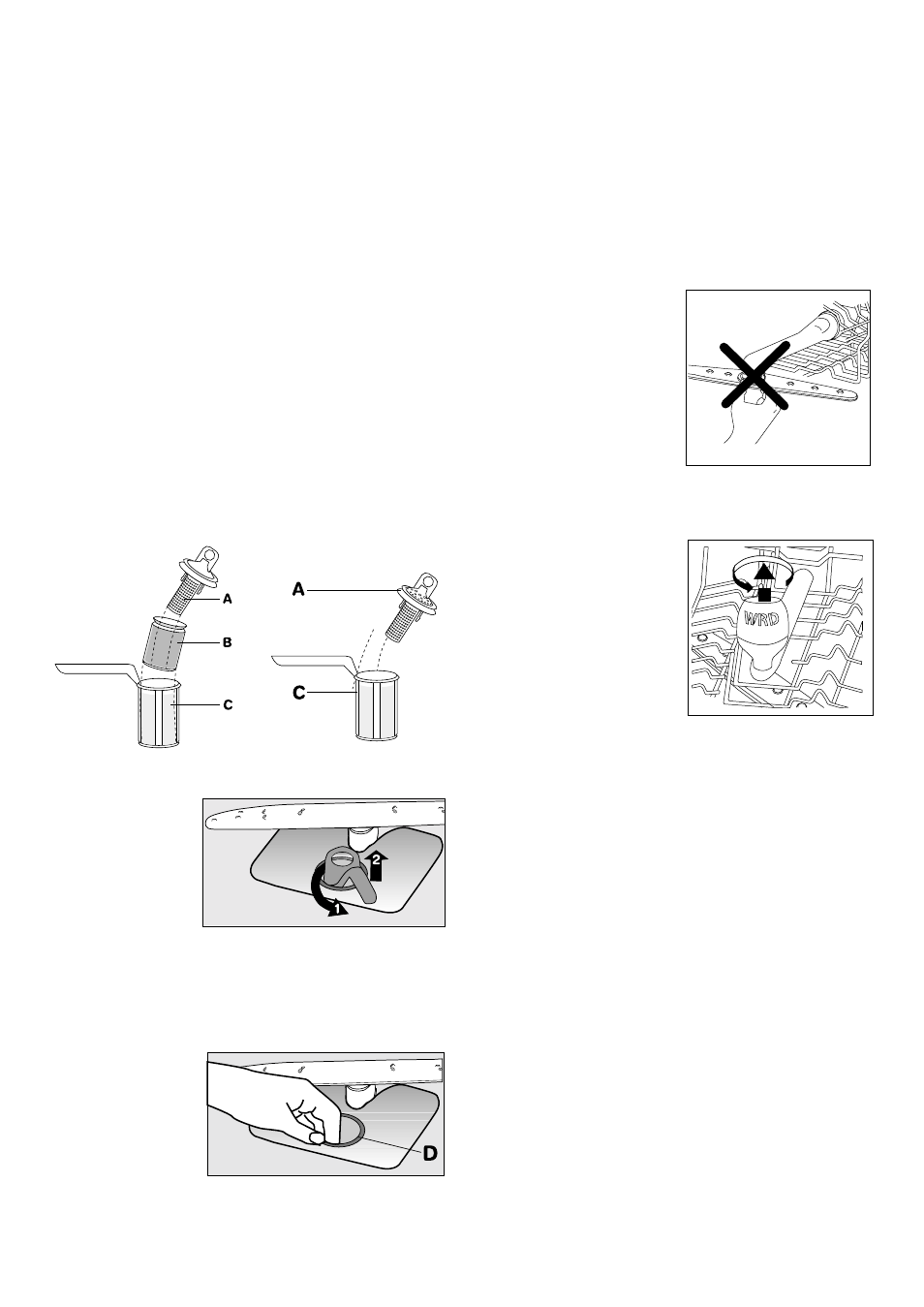 Maintenance and cleaning, Cleaning the filters, Prolonged periods of non-operation | Frost precautions, Moving the machine | Zanussi DE 6554 User Manual | Page 14 / 24