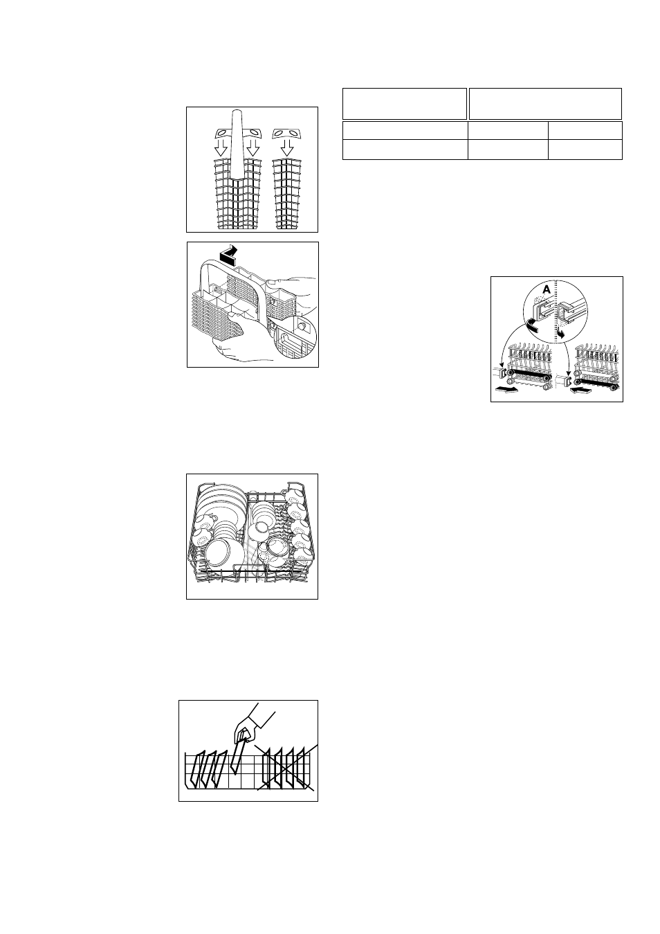 The upper basket, Adjusting the height of the upper basket | Zanussi DE 6554 User Manual | Page 9 / 24