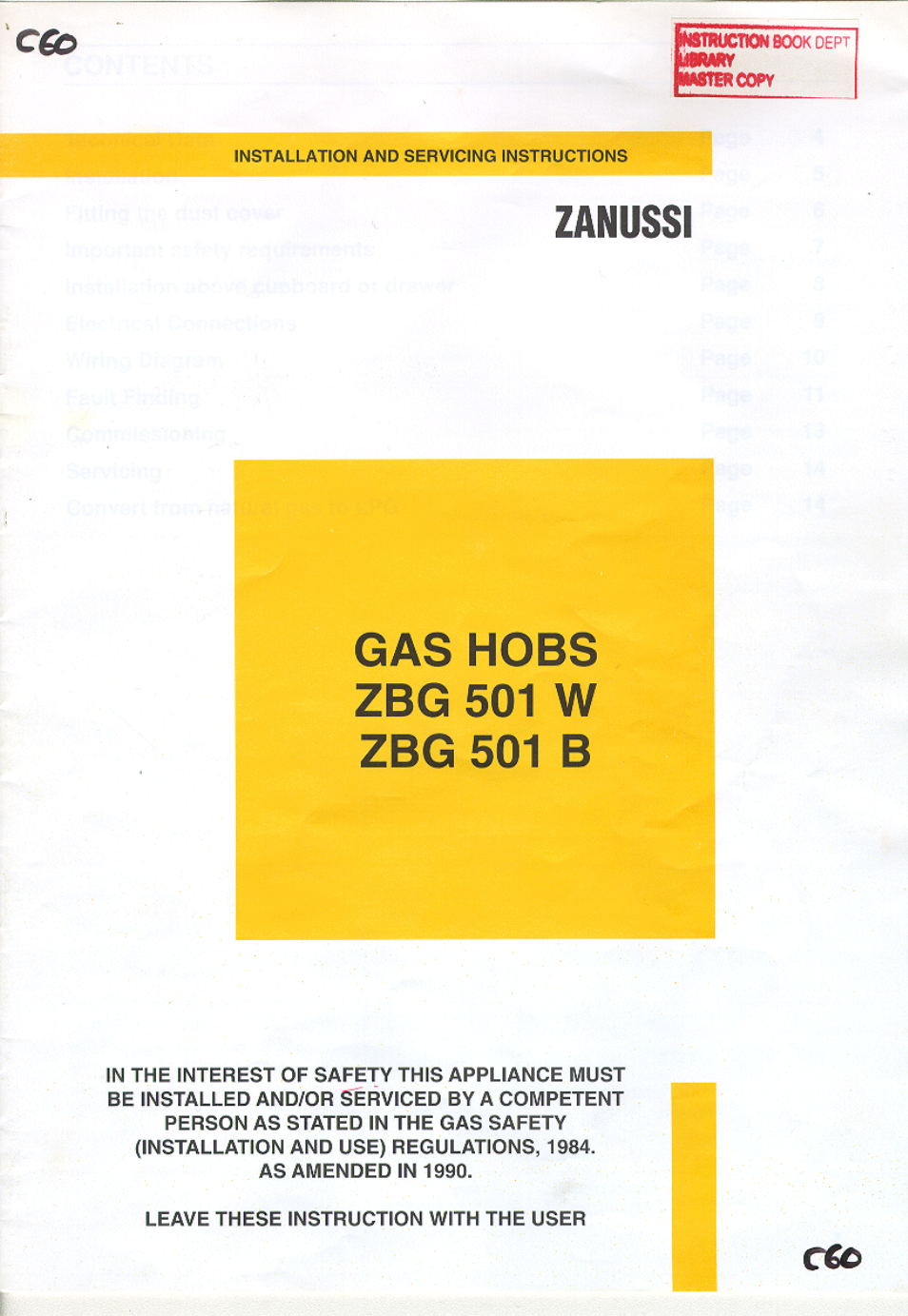 Zanussi ZGA 75 B User Manual | Page 9 / 22