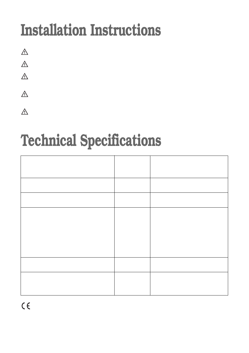 Installation instructions technical specifications | Zanussi ZWD 1472 S User Manual | Page 25 / 30