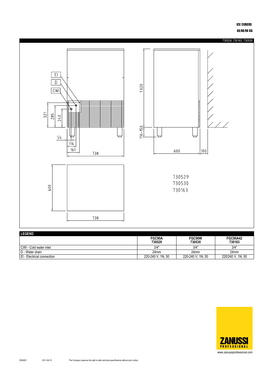 Zanussi | Zanussi CIM85A User Manual | Page 5 / 5